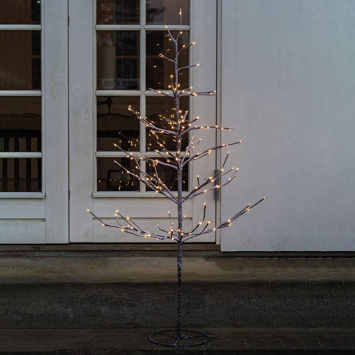 LED-juletre Alex snødekket 120 LED 90 cm IP44 utendørs - Sirius forfra
