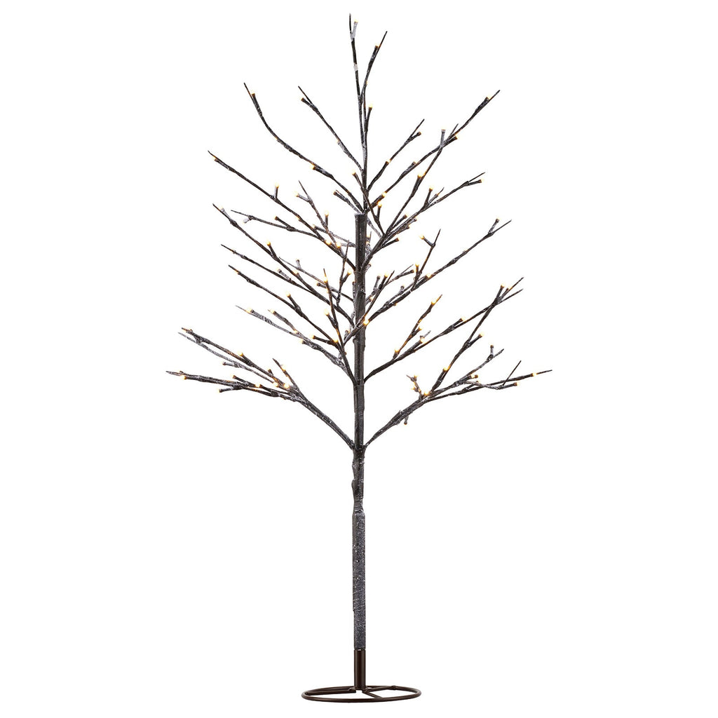 LED-juletre Alex snødekket 120 LED 90 cm IP44 utendørs - Sirius montert i hage
