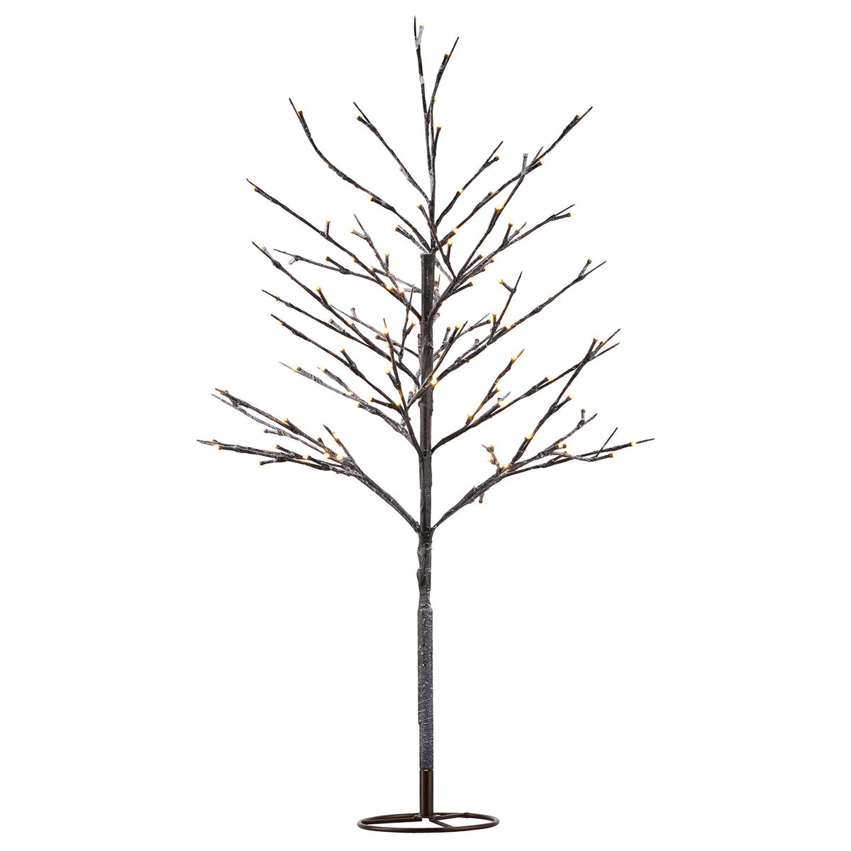 LED-juletre Alex snødekket 120 LED 90 cm IP44 utendørs - Sirius montert i hage