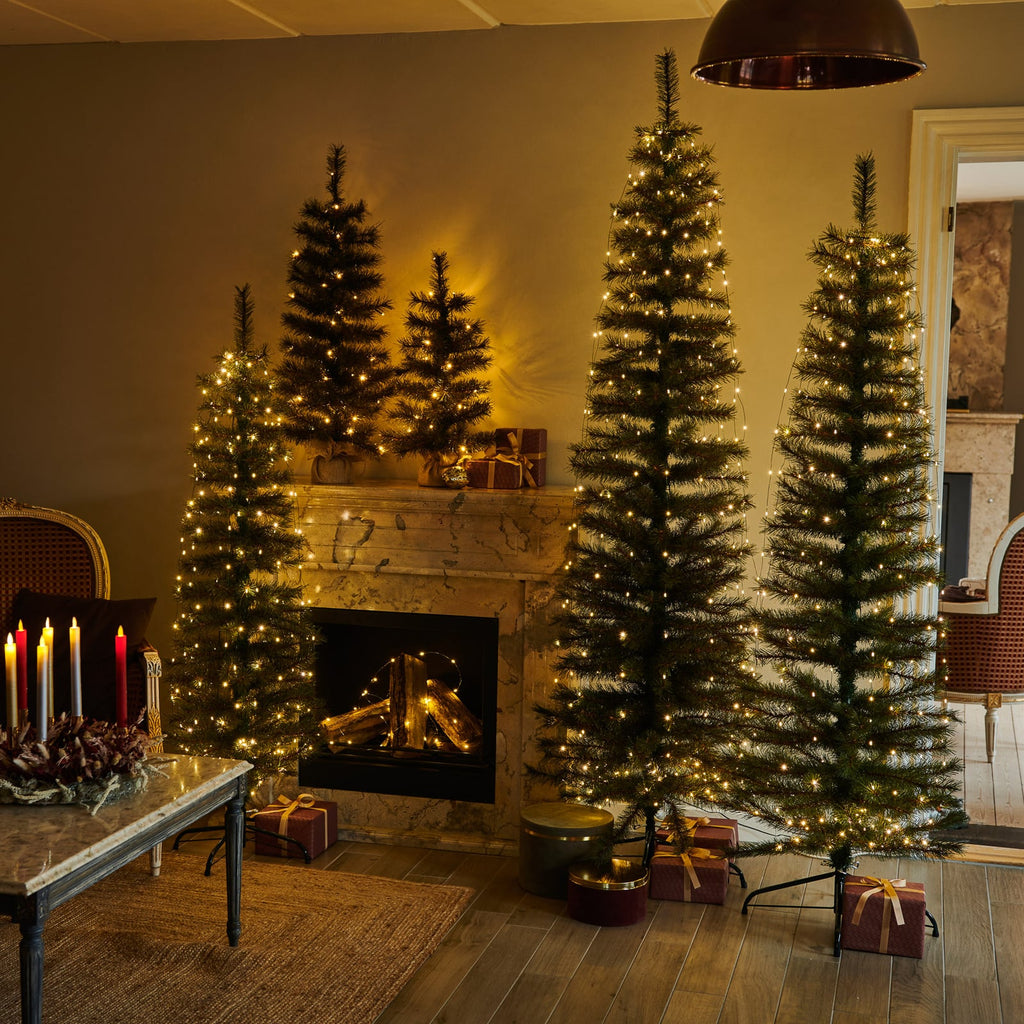 LED-juletre Alvin 90 cm 40 LED batteridrevet IP44 detalj av LED-lys