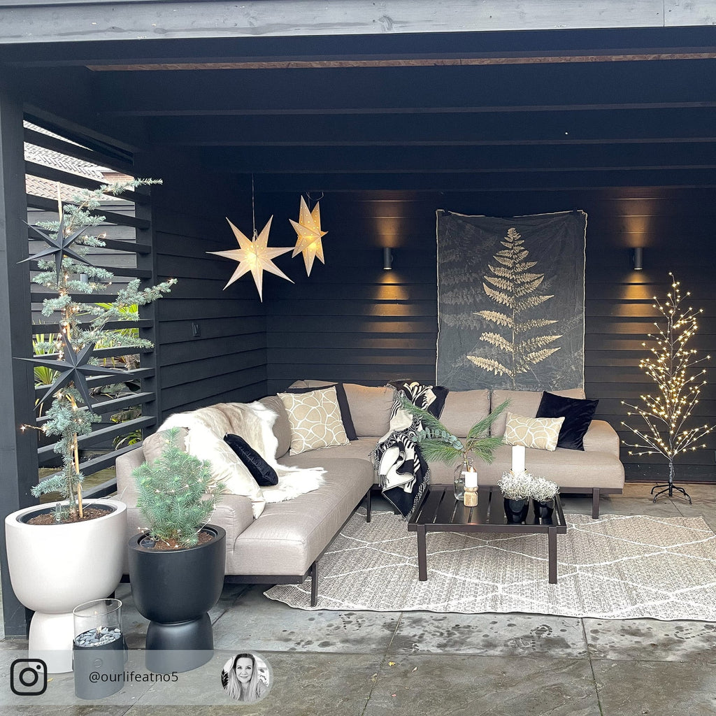 LED-juletre Isaac snødekt 160 cm 228 LED IP44 utendørs detalj nærbilde
