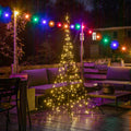 LED-juletre med mast 240 blinkende LED 200 cm IP44 - Fairybell forfra