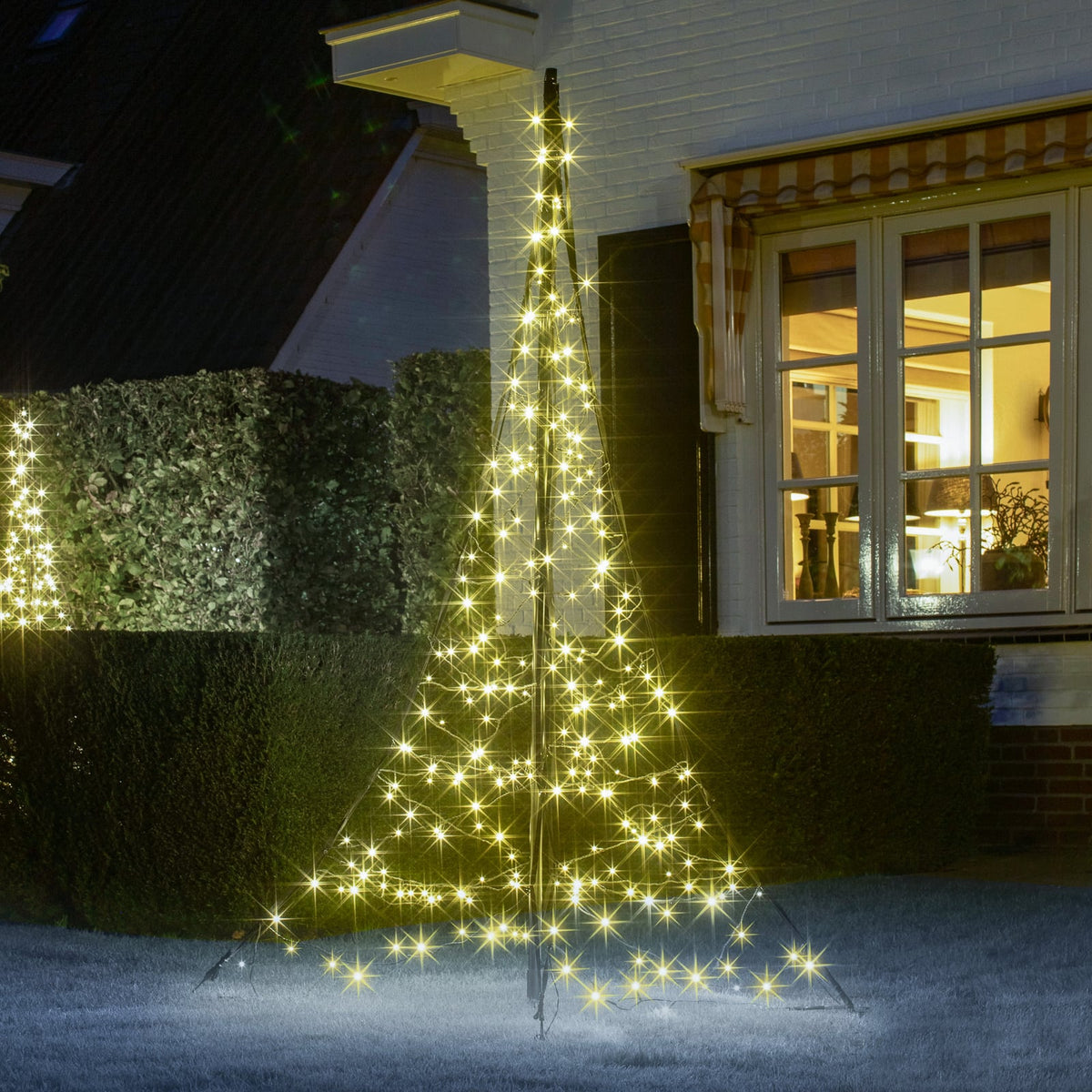 LED-juletre med mast 240 blinkende LED 200 cm IP44 - Fairybell bakside
