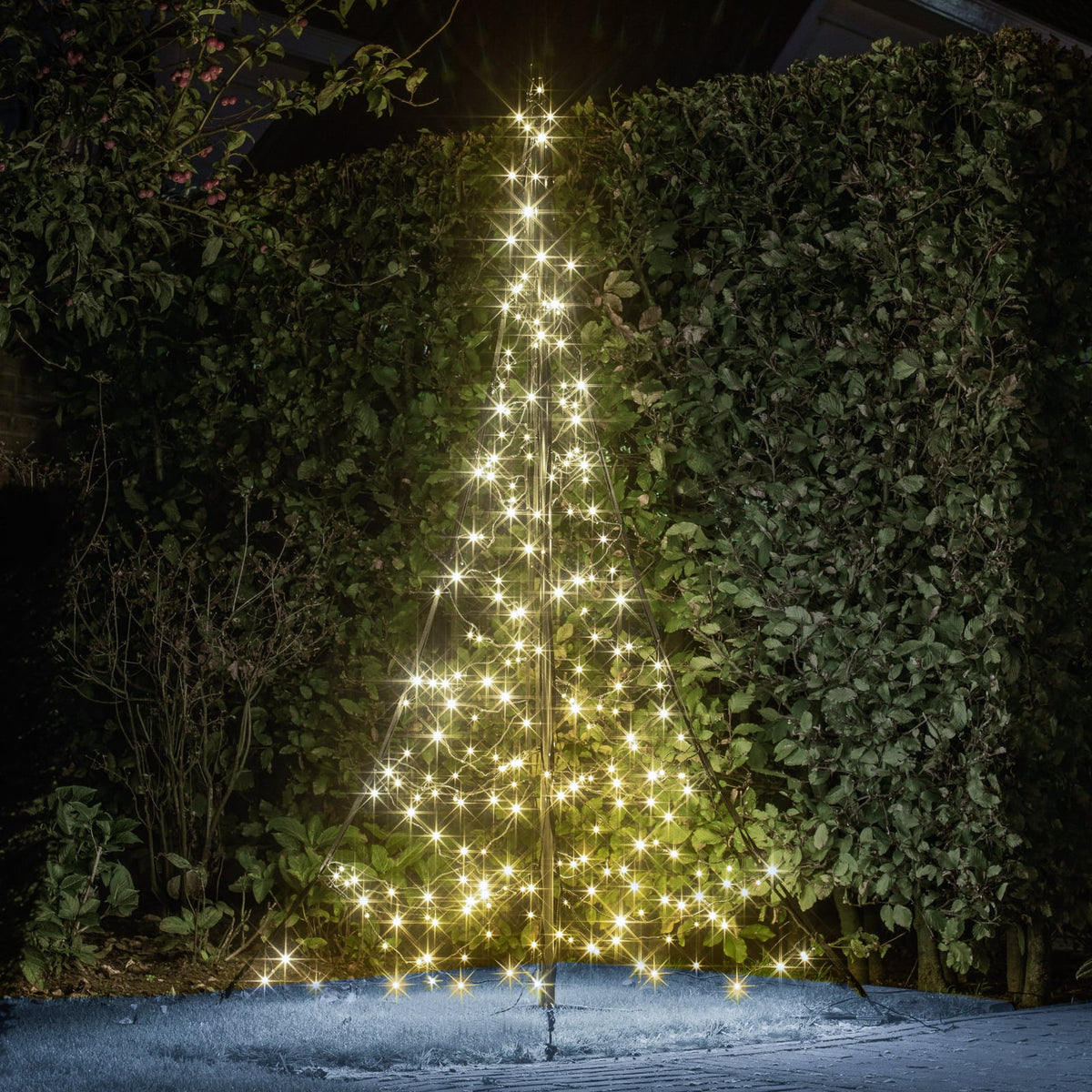 LED-juletre med mast 240 blinkende LED 200 cm IP44 - Fairybell detalj på LED-lys