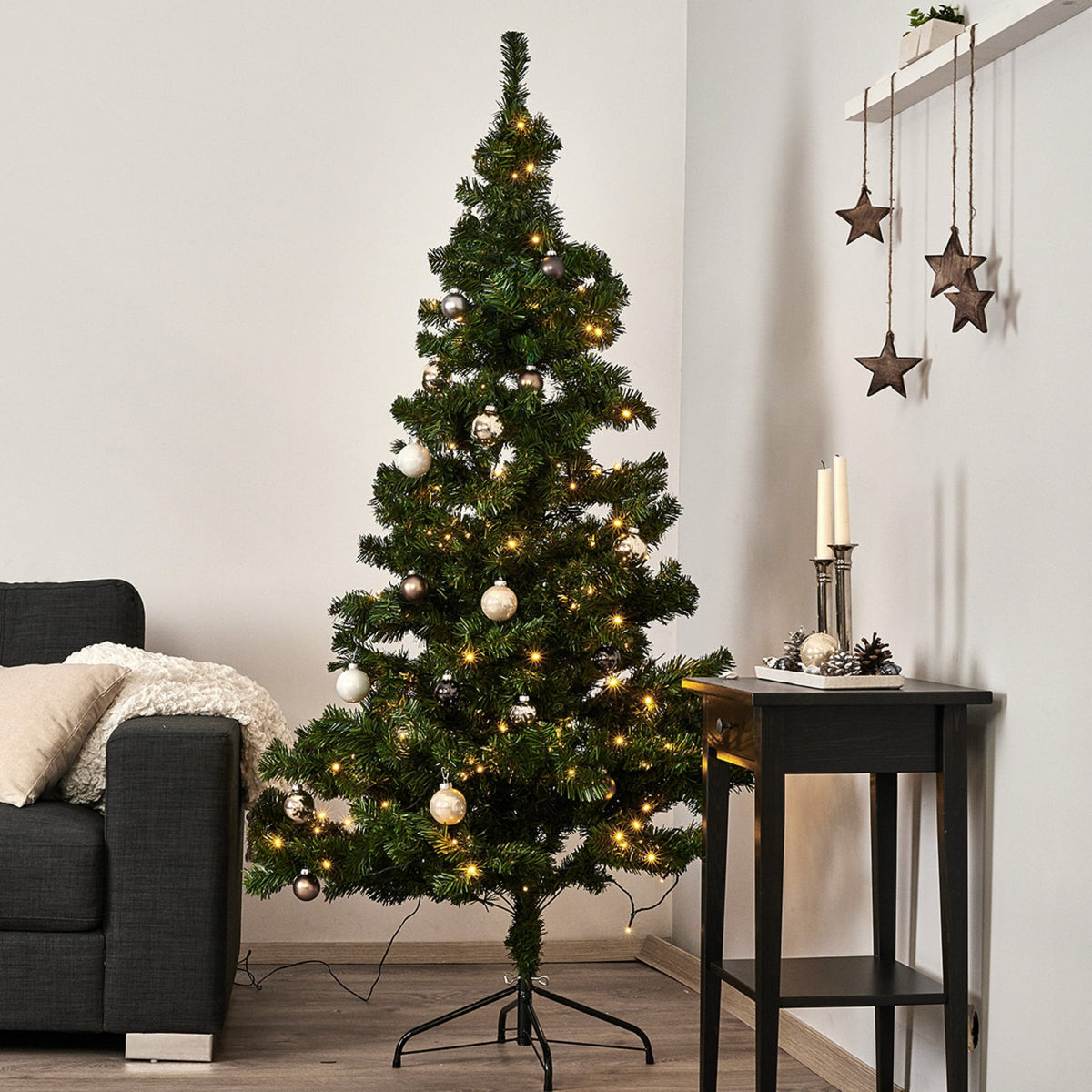 LED-juletre Ottawa utendørs 150 cm 110 LED IP44 detalj