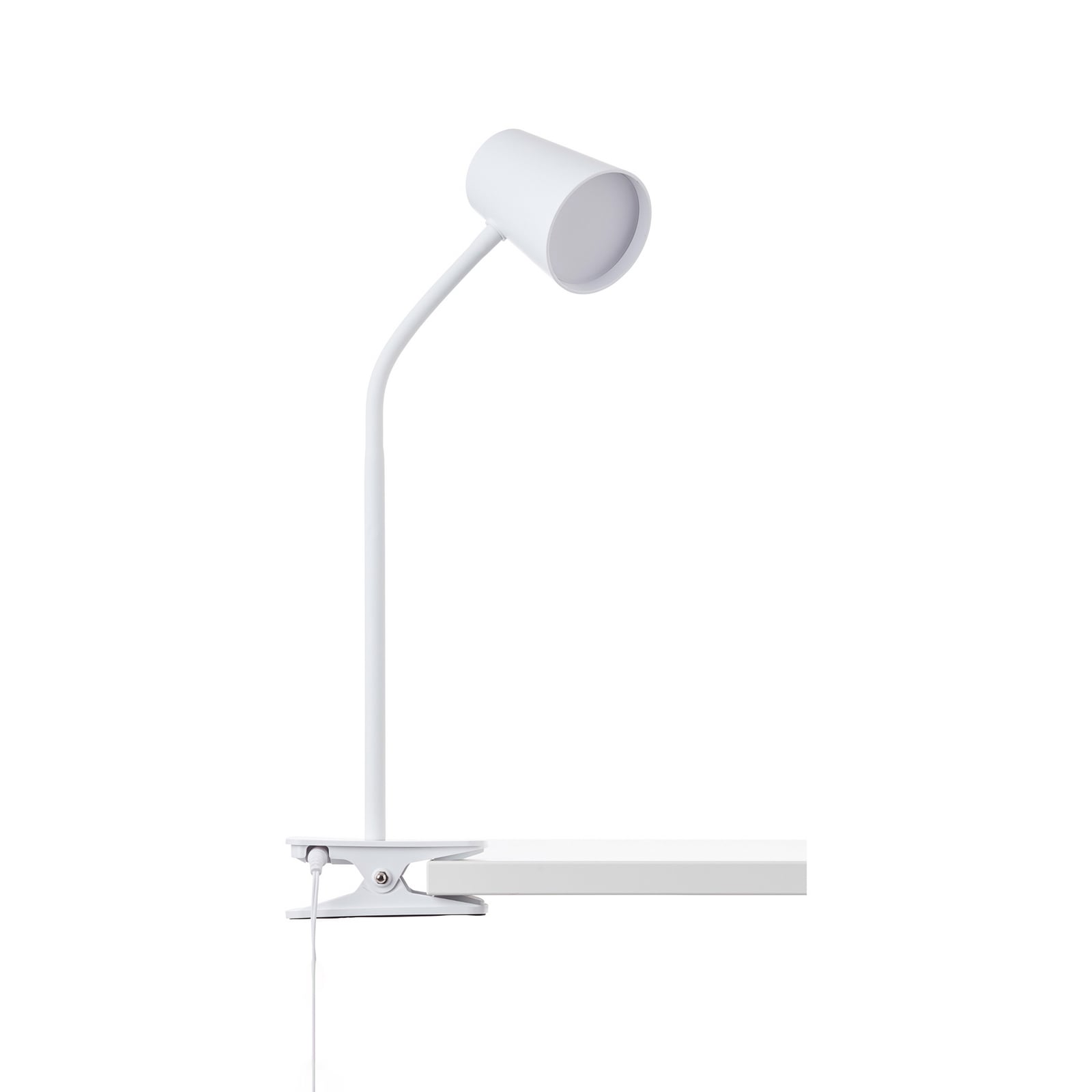 LED klemmelampe Adda hvit dimbar 7W 580 lm varmhvit forfra