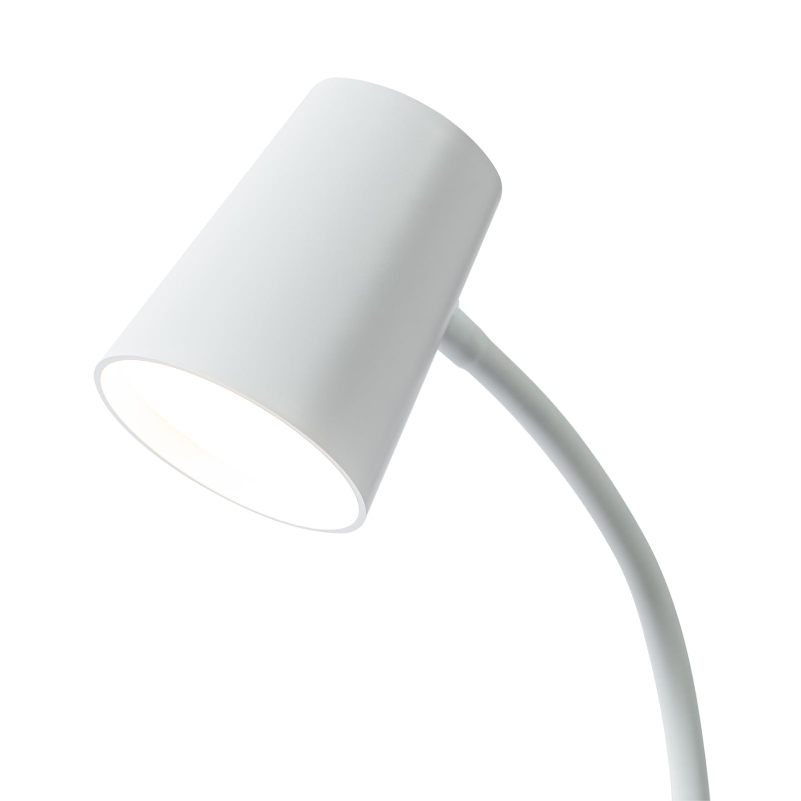 LED klemmelampe Ailina dimbar hvit 5W varmhvit montert på bordkant