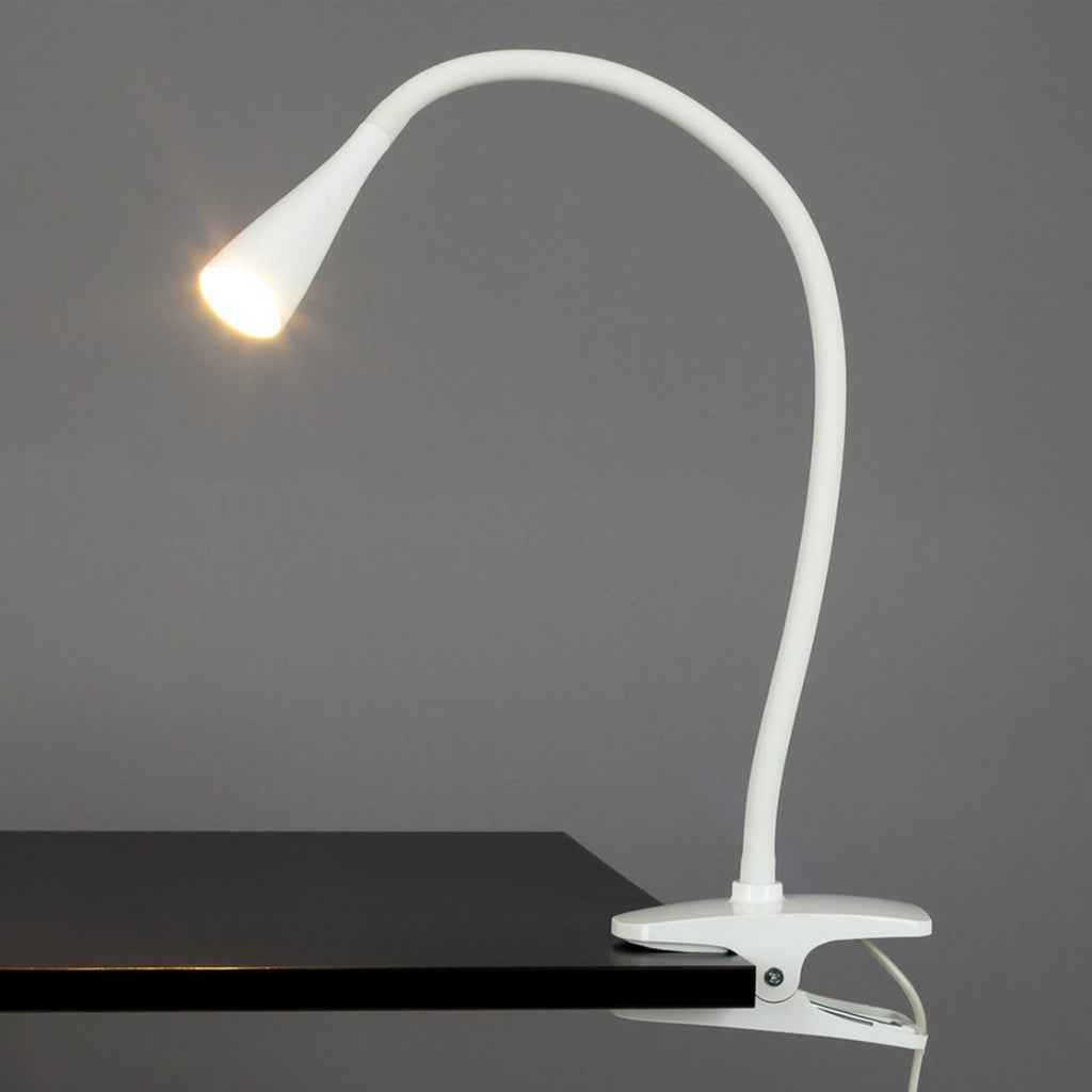 LED klemmelampe Baris hvit bakside