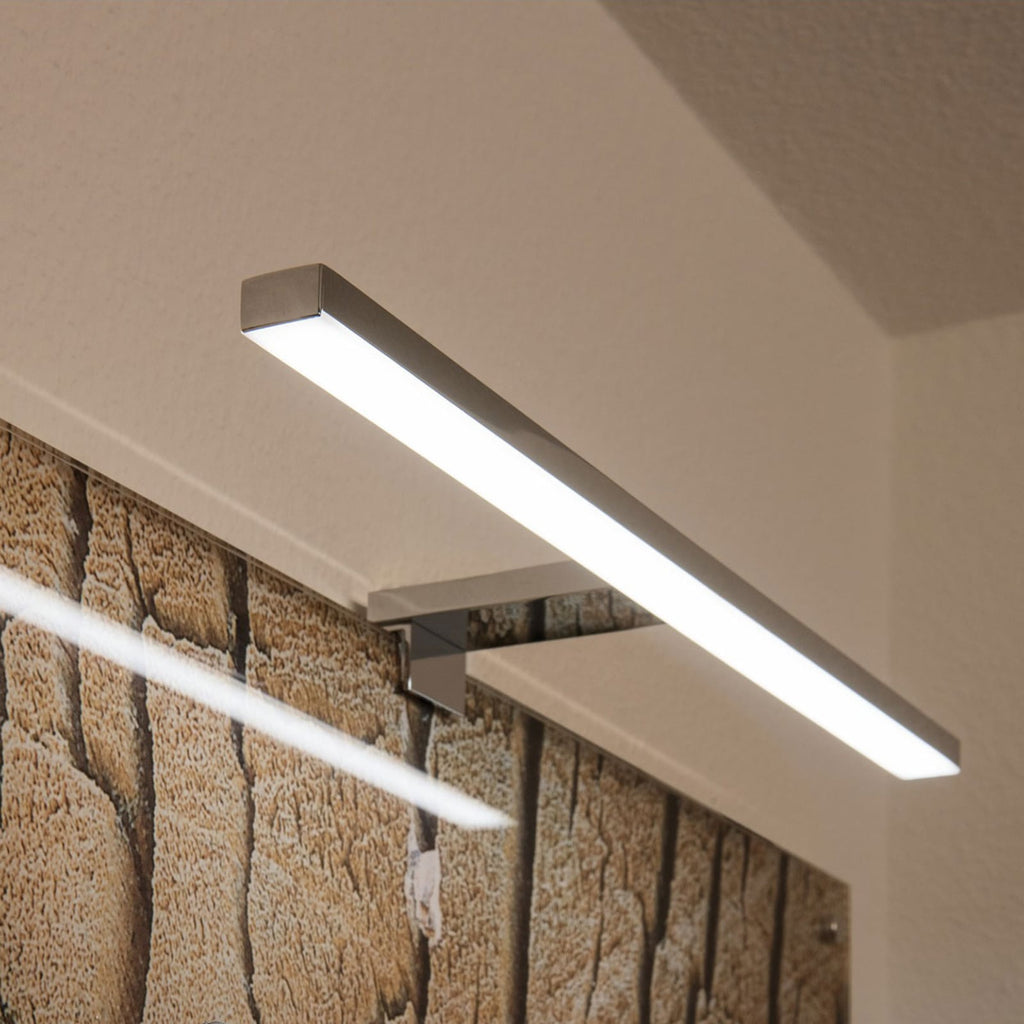 LED klemmelampe Dorisa krom 50 cm forfra