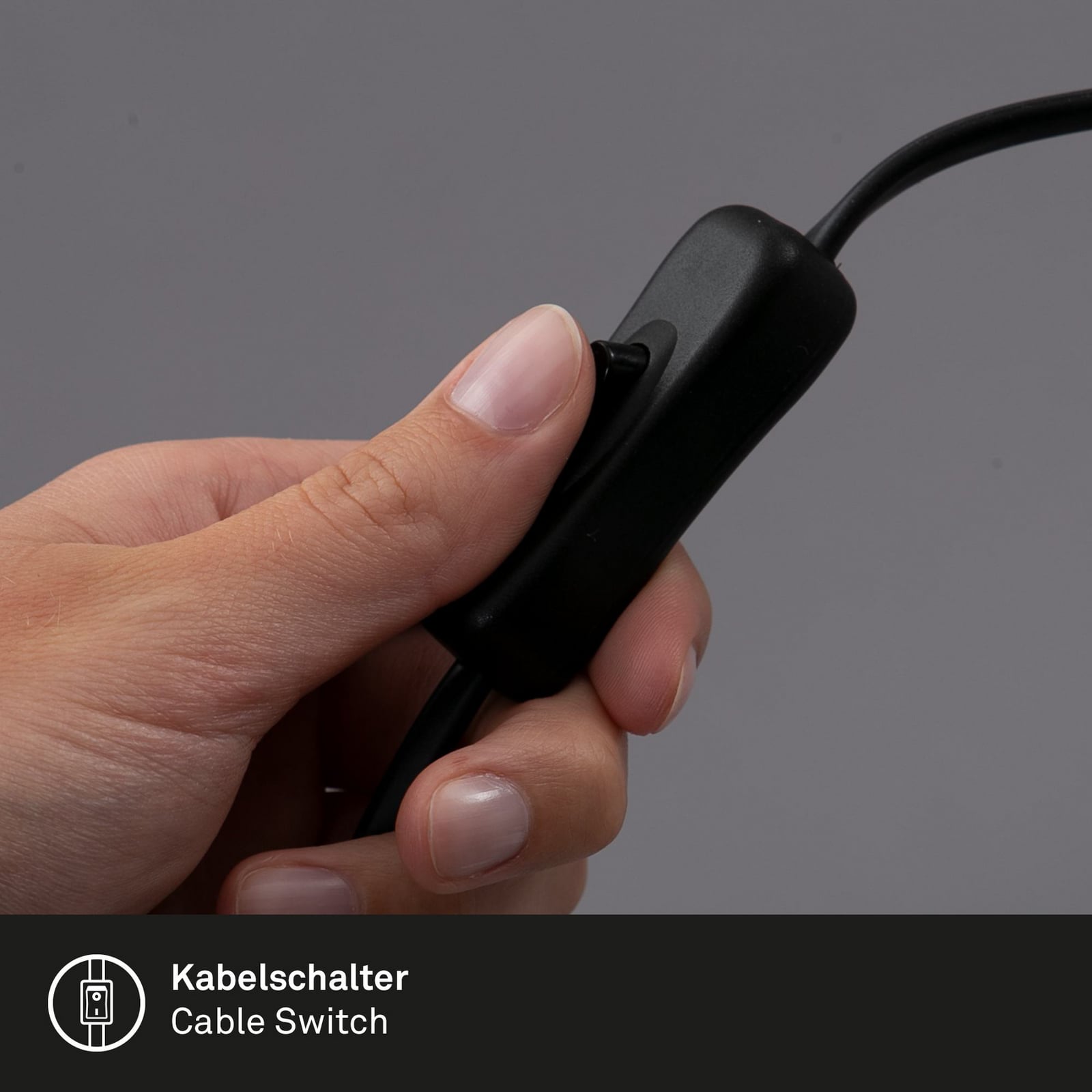 LED klemmelampe Fleks hvit metall sett fra siden