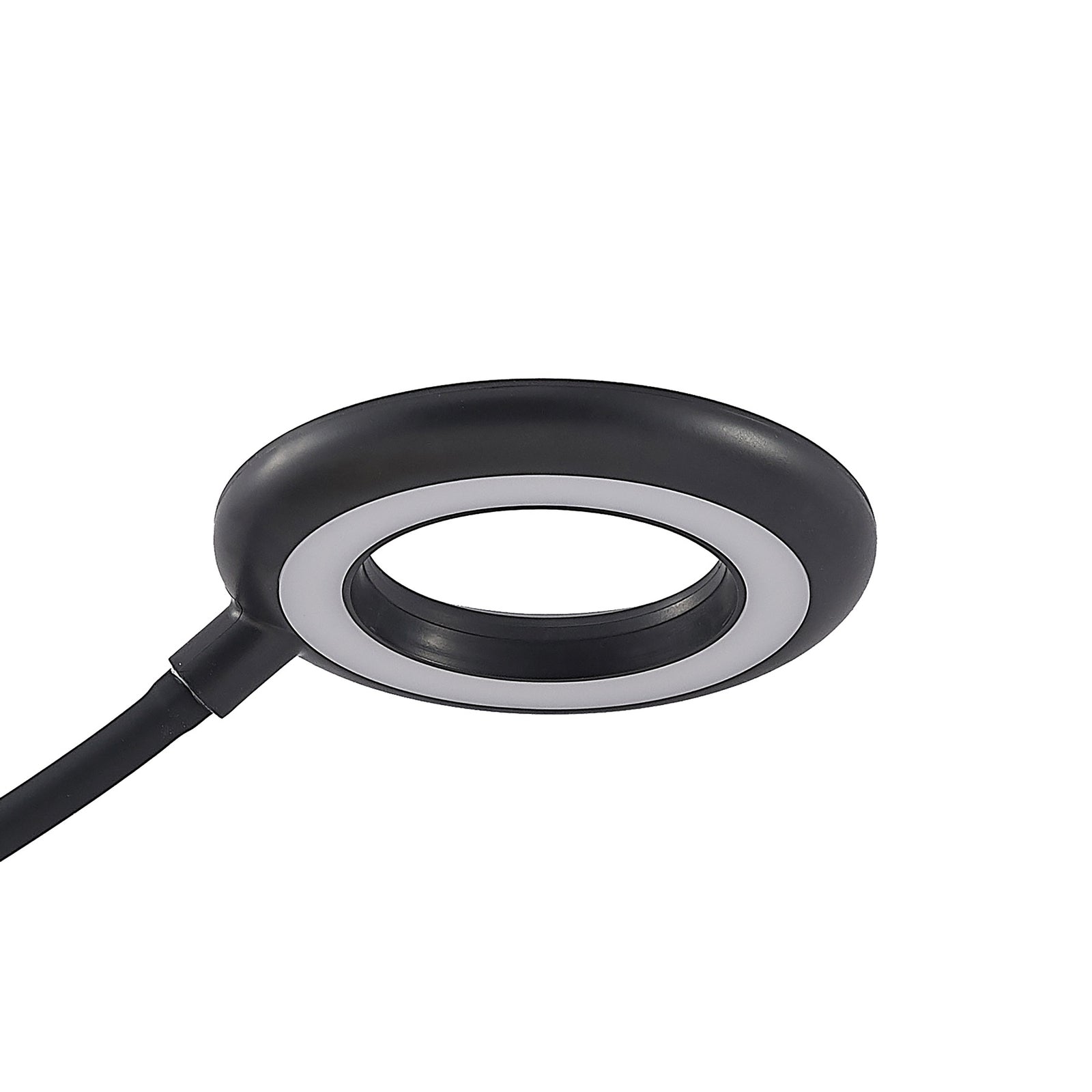 LED klemmelampe Harumi svart oppladbar USB 51 cm med USB-kabel