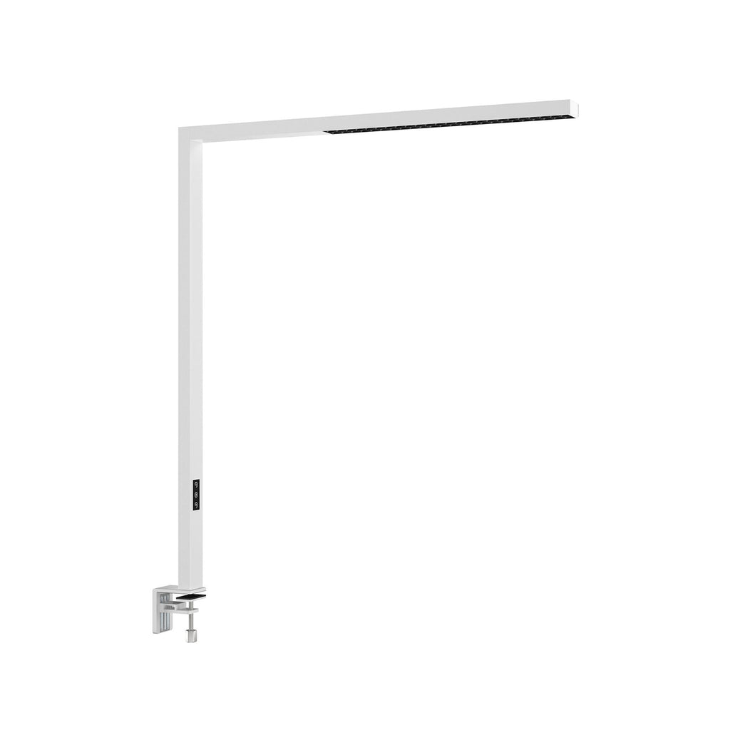 LED klemmelampe Jolinda dimbar hvit aluminium lysfordeling