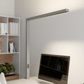 LED klemmelampe Jolinda dimbar sølv aluminium front