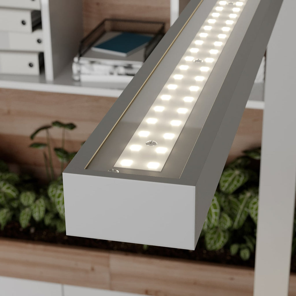 LED klemmelampe Jolinda dimbar sølv aluminium nærbilde av touchdimmer