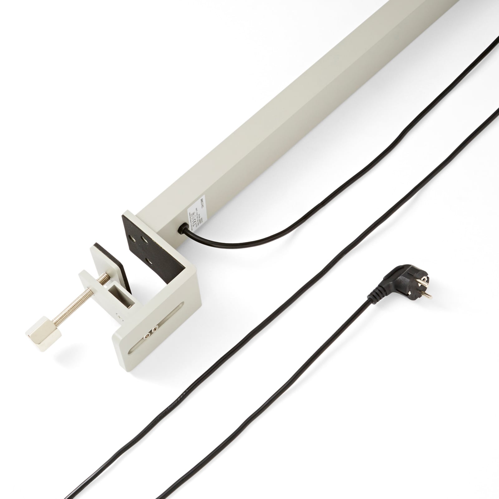LED klemmelampe Jolinda dimbar sølv aluminium produktbilde