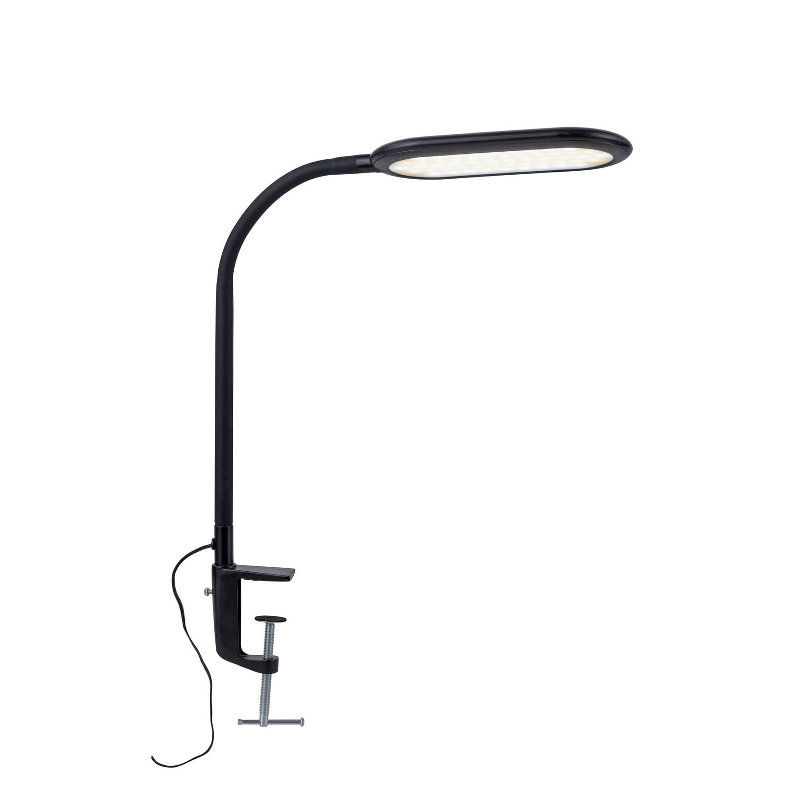 LED klemmelampe Kelly CCT dimbar svart 7W detalj av klemme