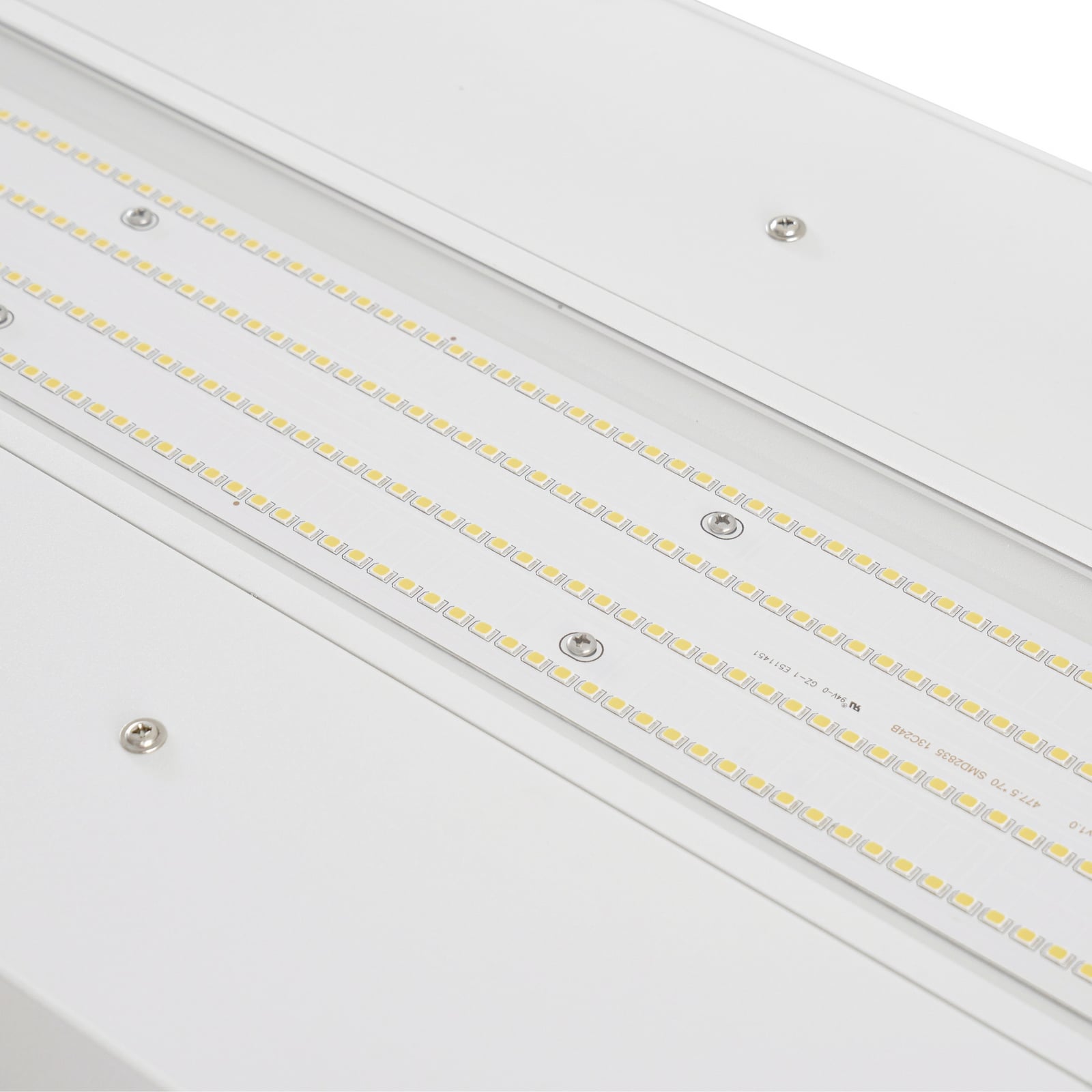 LED klemmelampe Logan dimbar med sensor hvit 90W sett ovenfra