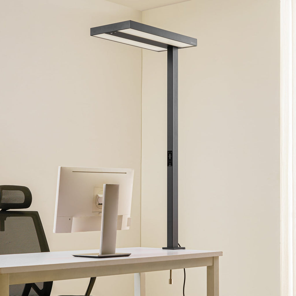 LED klemmelampe Logan dimbar med sensor svart 90W forfra