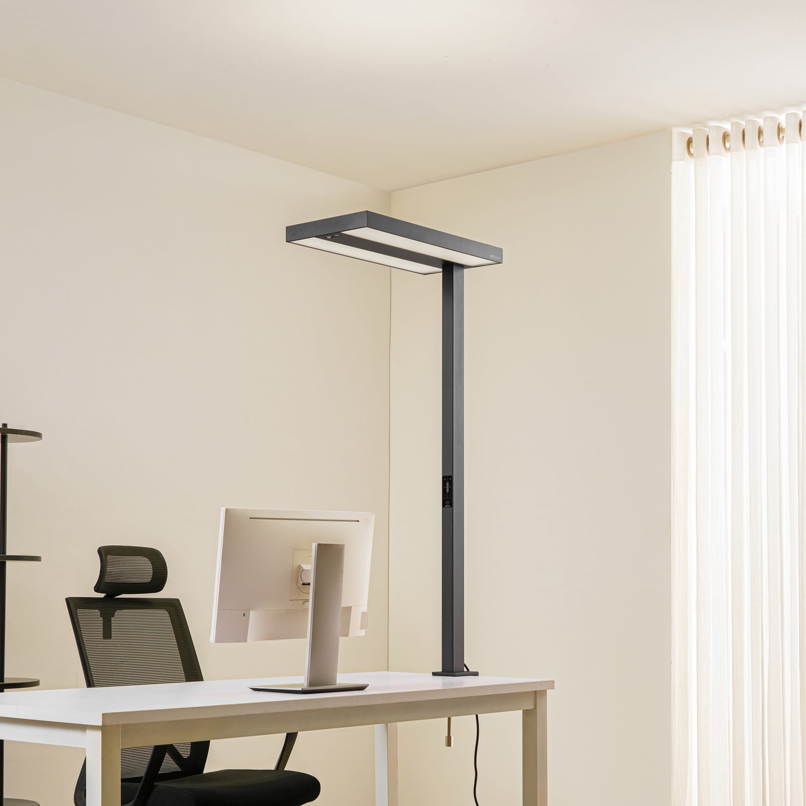 LED klemmelampe Logan dimbar med sensor svart 90W bakside