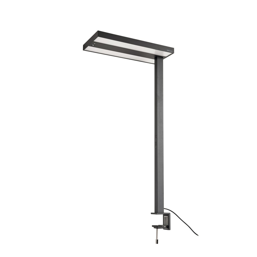 LED klemmelampe Logan dimbar med sensor svart 90W nærbilde av touchpanel
