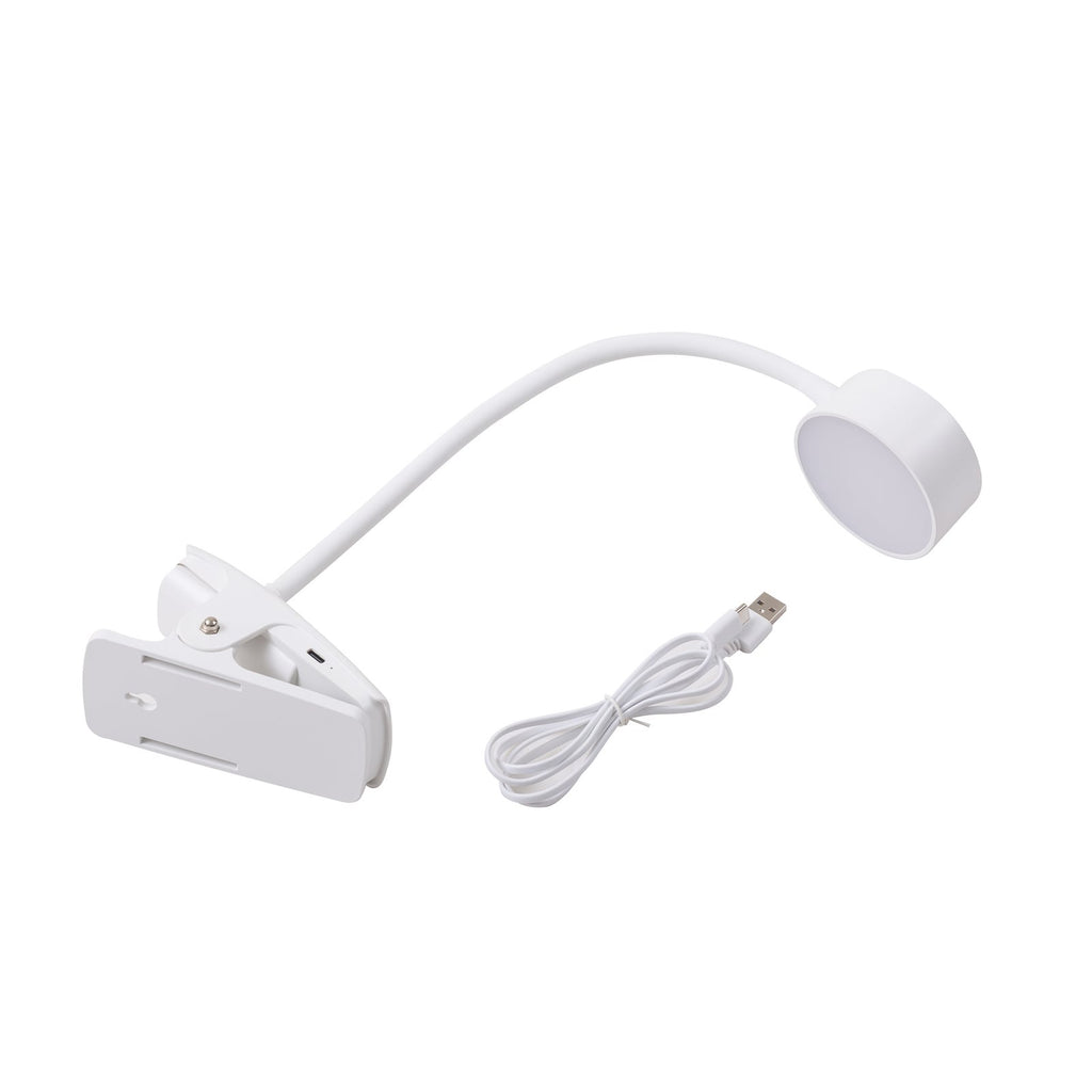 LED klemmelampe Maori med batteri CCT dimbar hvit i bruk