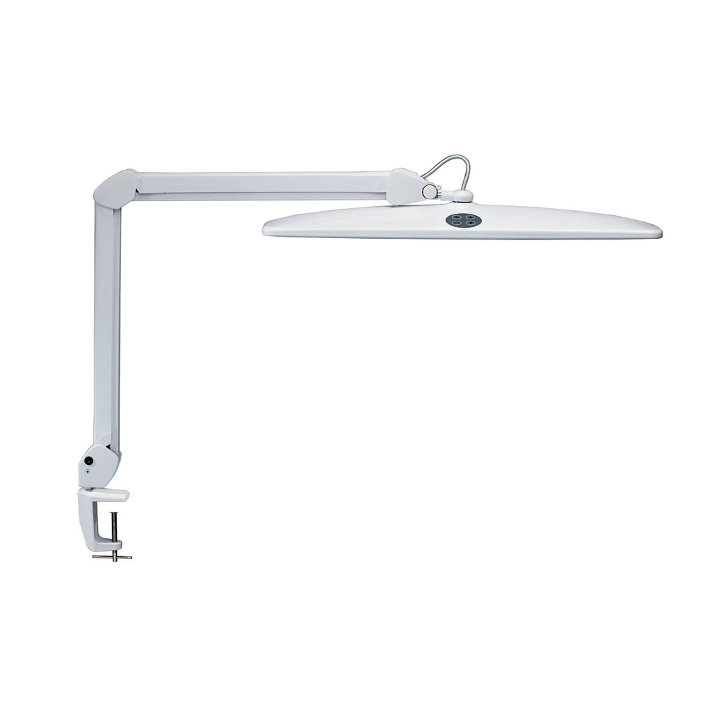 LED klemmelampe MAULwork hvit dimbar 15W 6500K h50 cm bakside