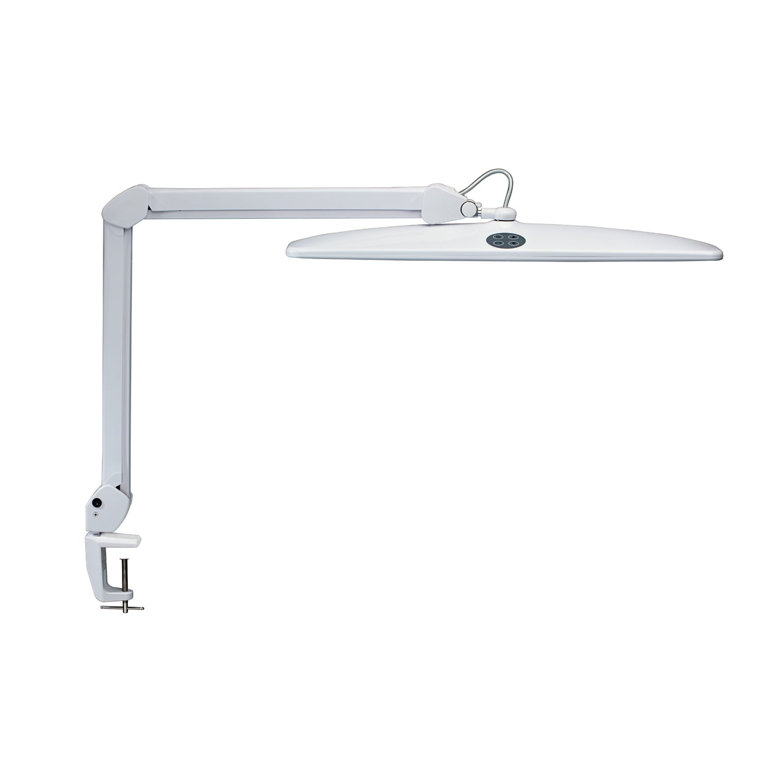 LED klemmelampe MAULwork hvit dimbar 15W 6500K h50 cm bakside