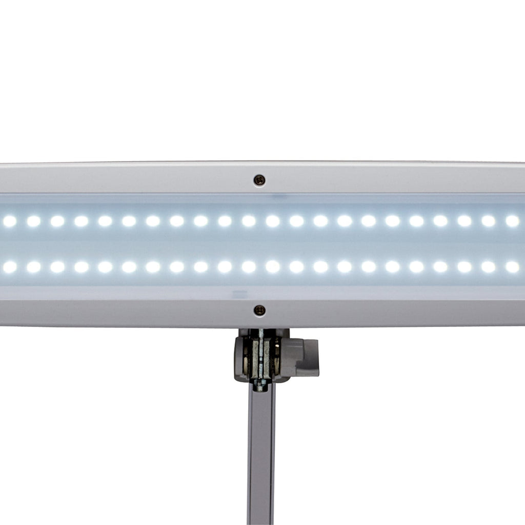 LED klemmelampe MAULwork hvit dimbar 15W 6500K h50 cm detalj av lampehode