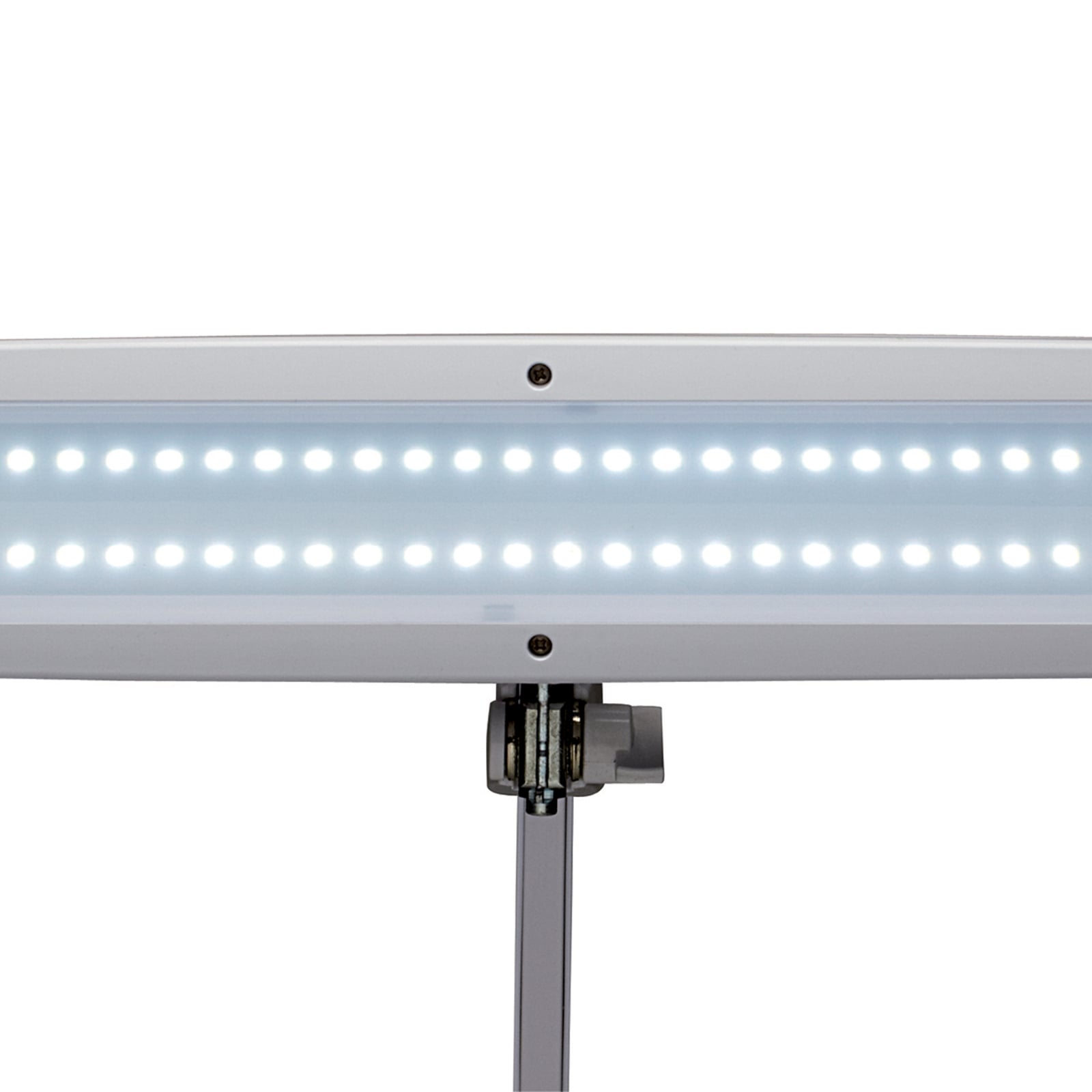 LED klemmelampe MAULwork hvit dimbar 15W 6500K h50 cm detalj av lampehode