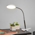 LED klemmelampe Milow hvit metall 36 cm forfra