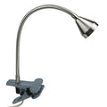 LED klemmelampe Mini fleksibel arm nikkel 3000K - Busch for presis arbeidsbelysning