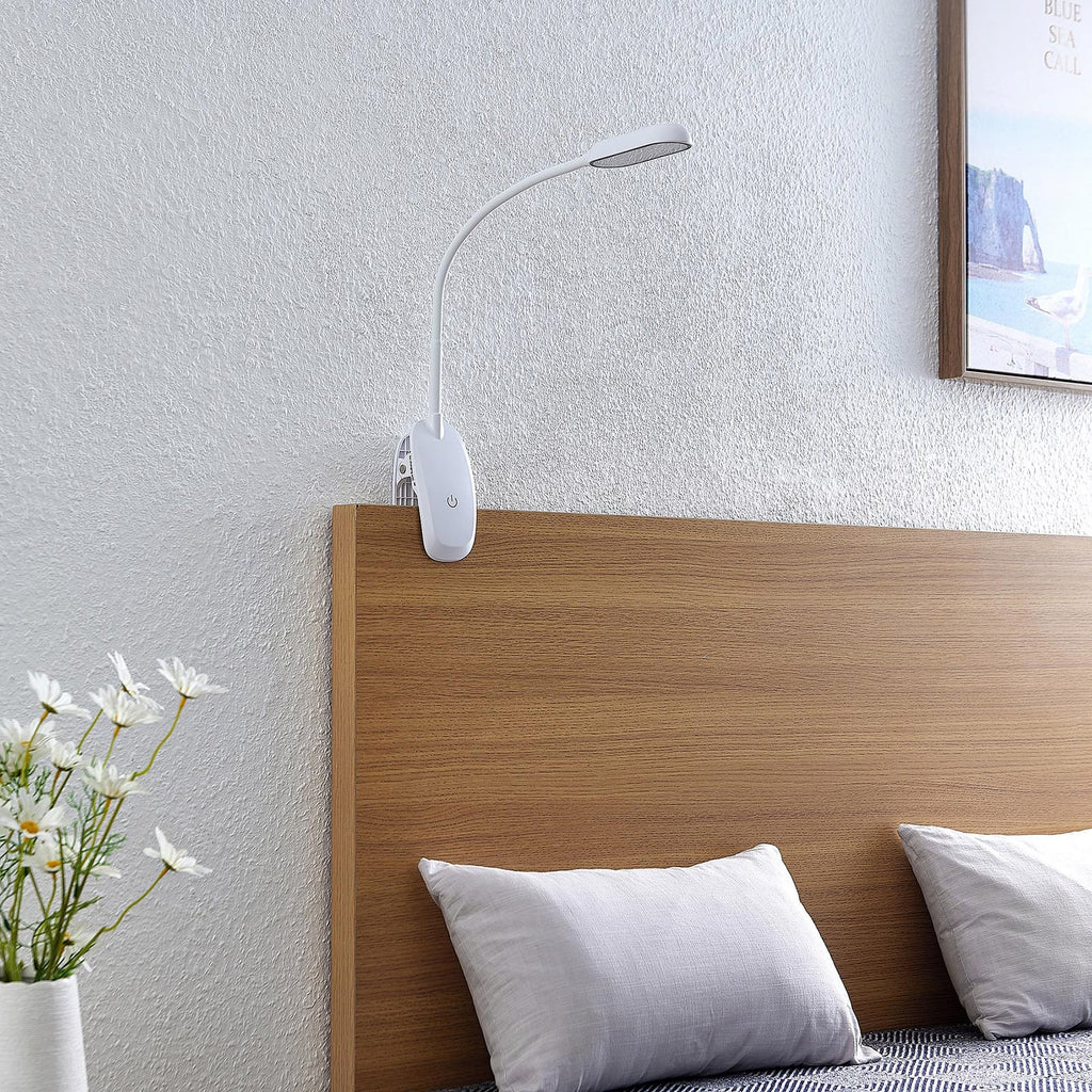 Detalj av LED klemmelampe Najari dimbar hvit USB 51 cm 4W