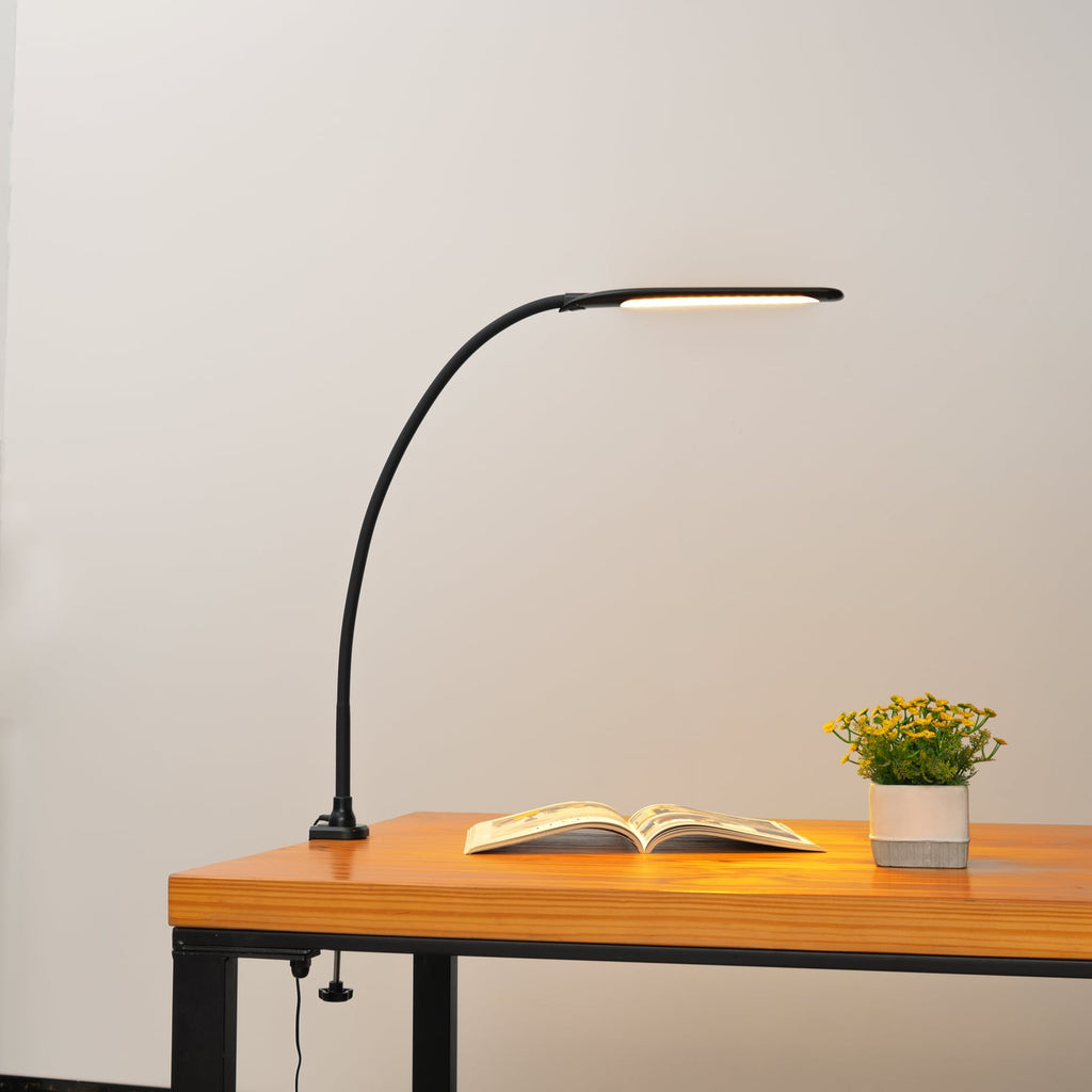 LED klemmelampe Nilay CCT dimbar svart matt bakside