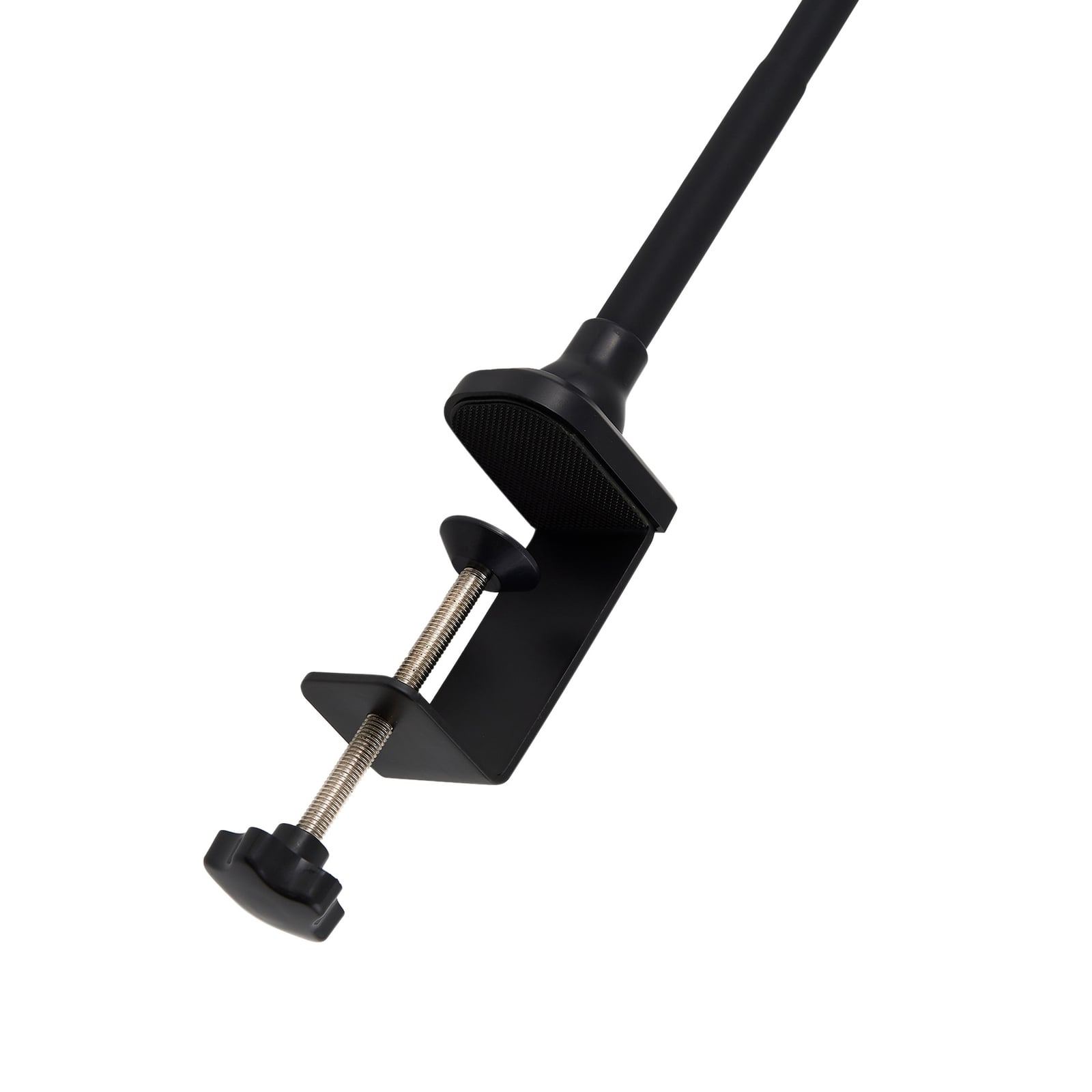 LED klemmelampe Nilay CCT dimbar svart matt lys i bruk