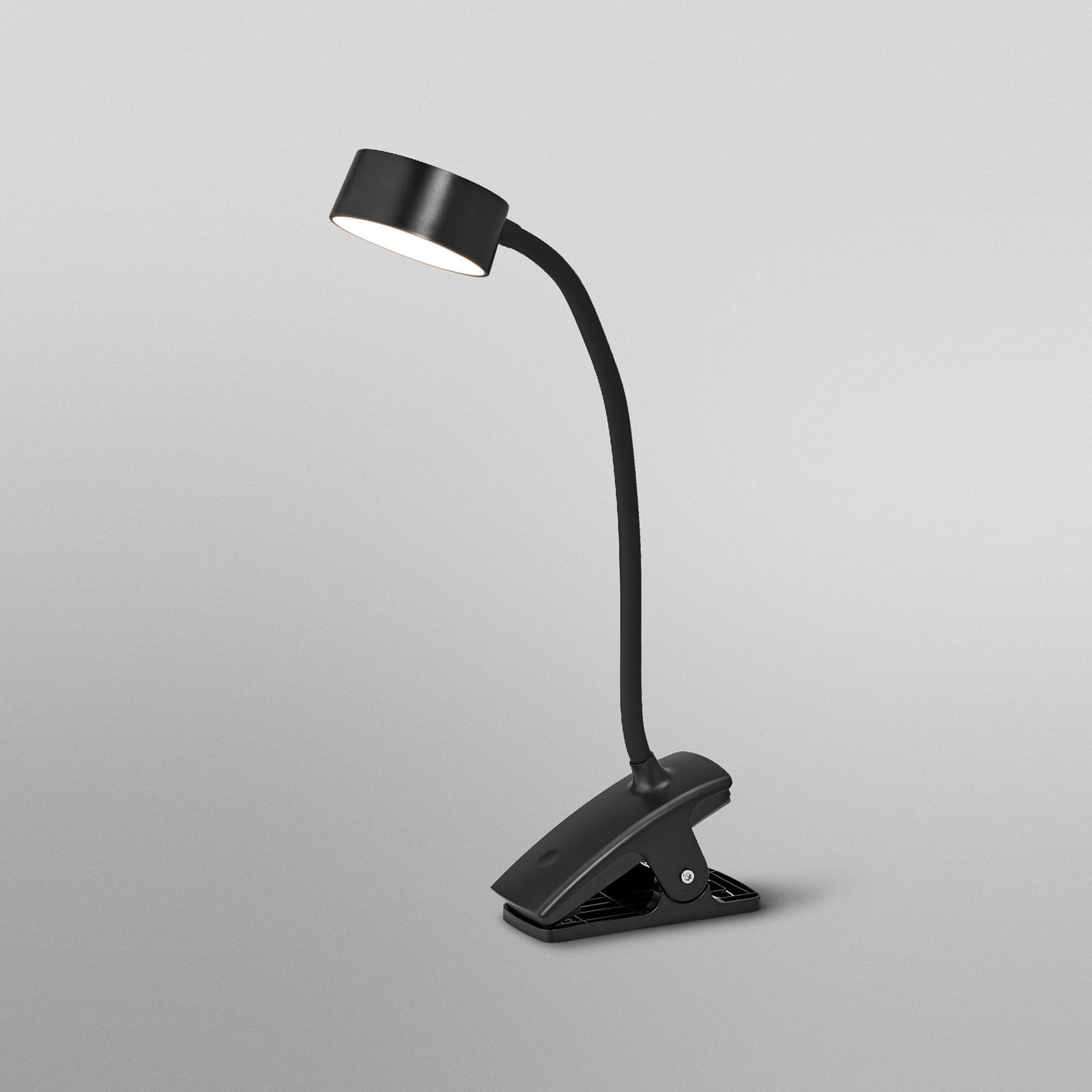 Montert LED klemmelampe Office Line Cylinder svart CCT dimbar USB på skrivebord