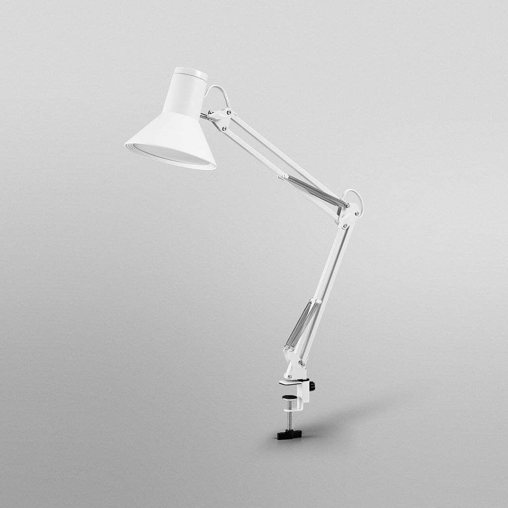 LED klemmelampe Office Line Desk Retro dimbar hvit 9W kabel og klemme