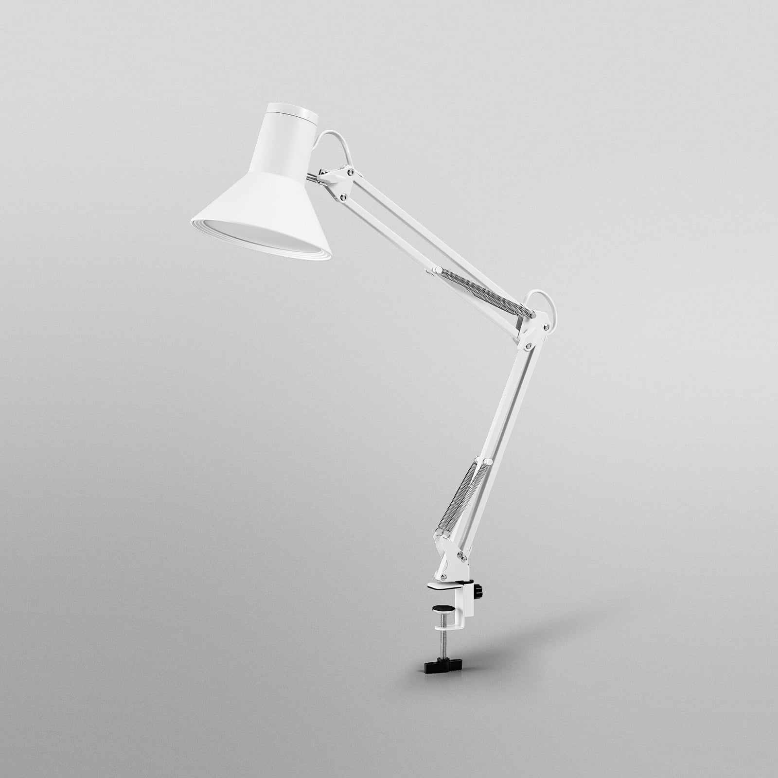 LED klemmelampe Office Line Desk Retro dimbar hvit 9W kabel og klemme