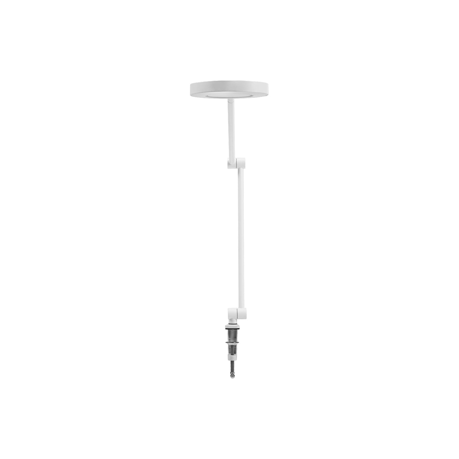 LED klemmelampe SUN@Home Panan Desk Disc dimbar CCT hvit detalj av klemme