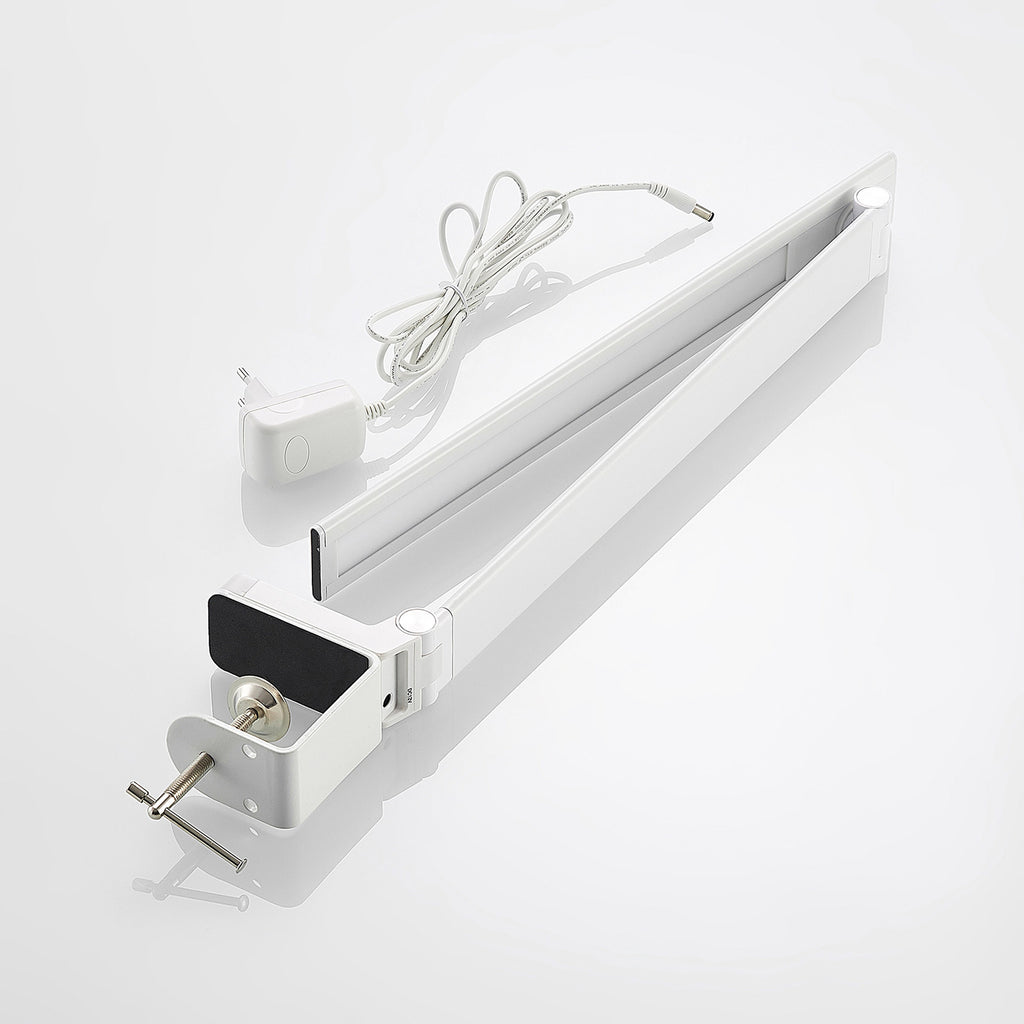 LED klemmelampe Tamarin dimbar hvit 40 cm helhetlig bilde