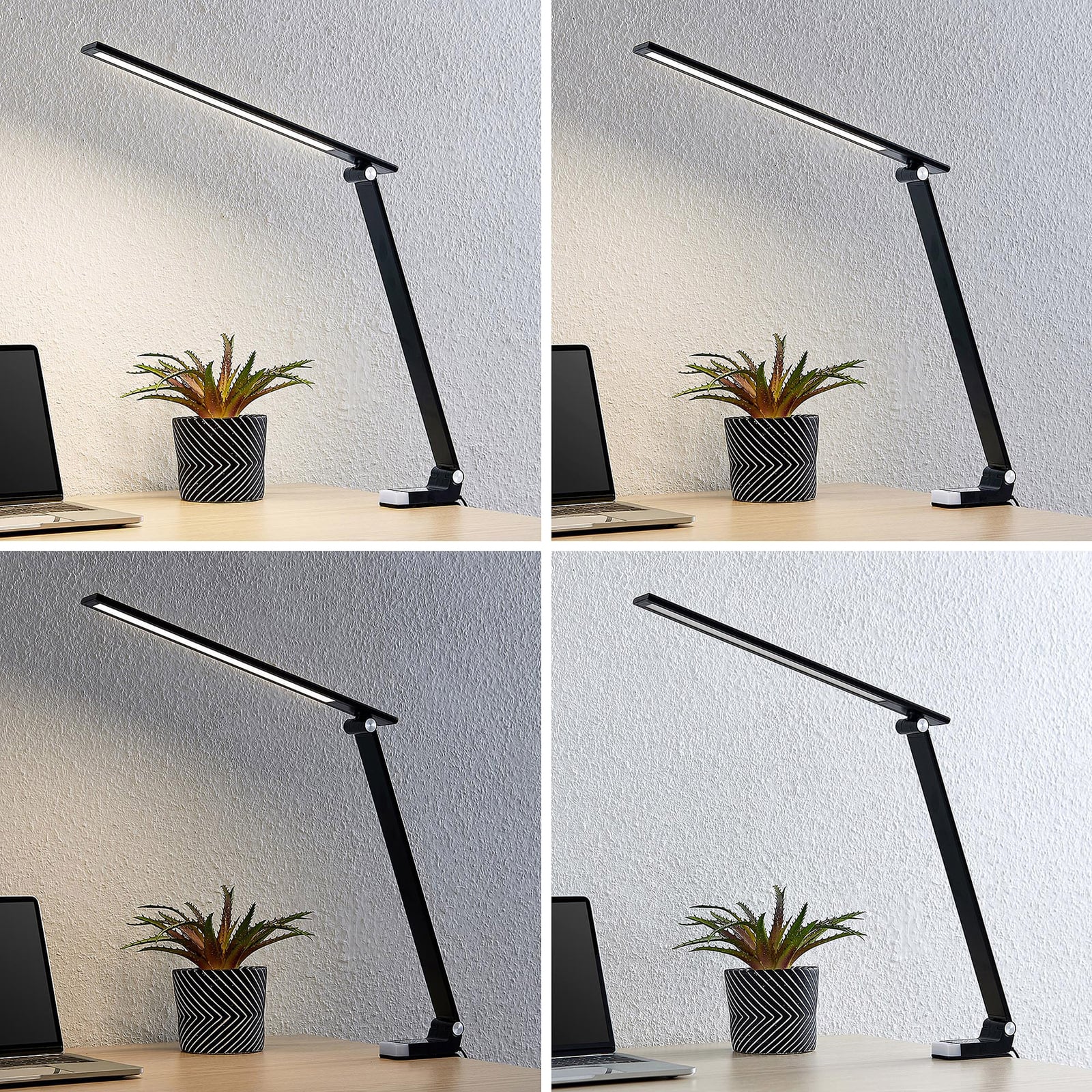 LED klemmelampe Tamarin dimbar svart 13W 4000K bakside