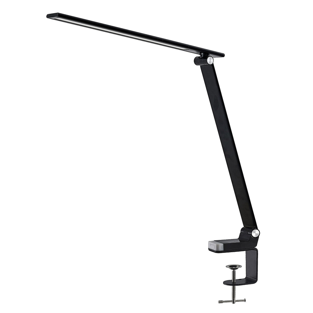 LED klemmelampe Tamarin dimbar svart 13W 4000K montert på skrivebord