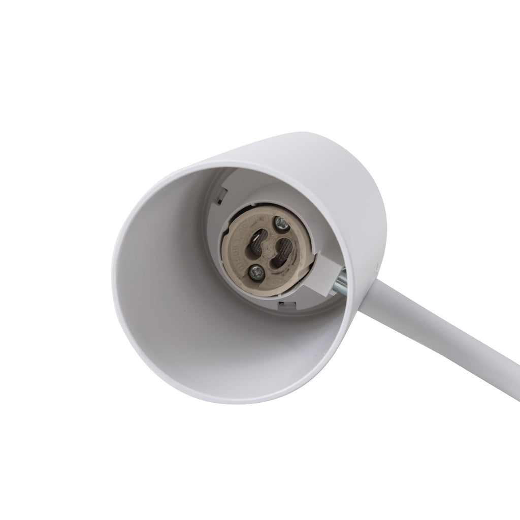 LED klemmelampe Undra dimbar hvit metall fleksibel arm