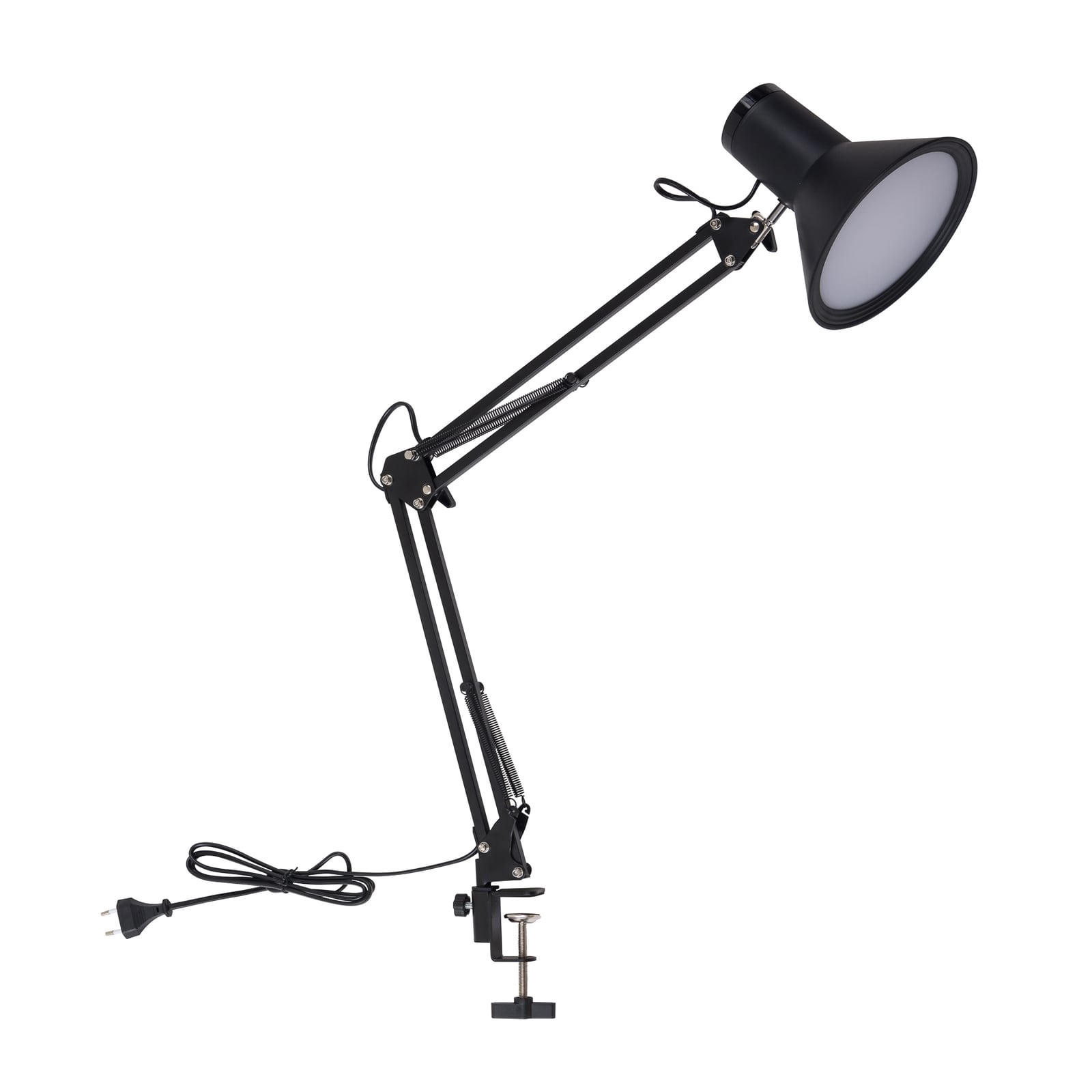 LED klemmelampe Undra dimbar svart metall 70 cm montert på bord