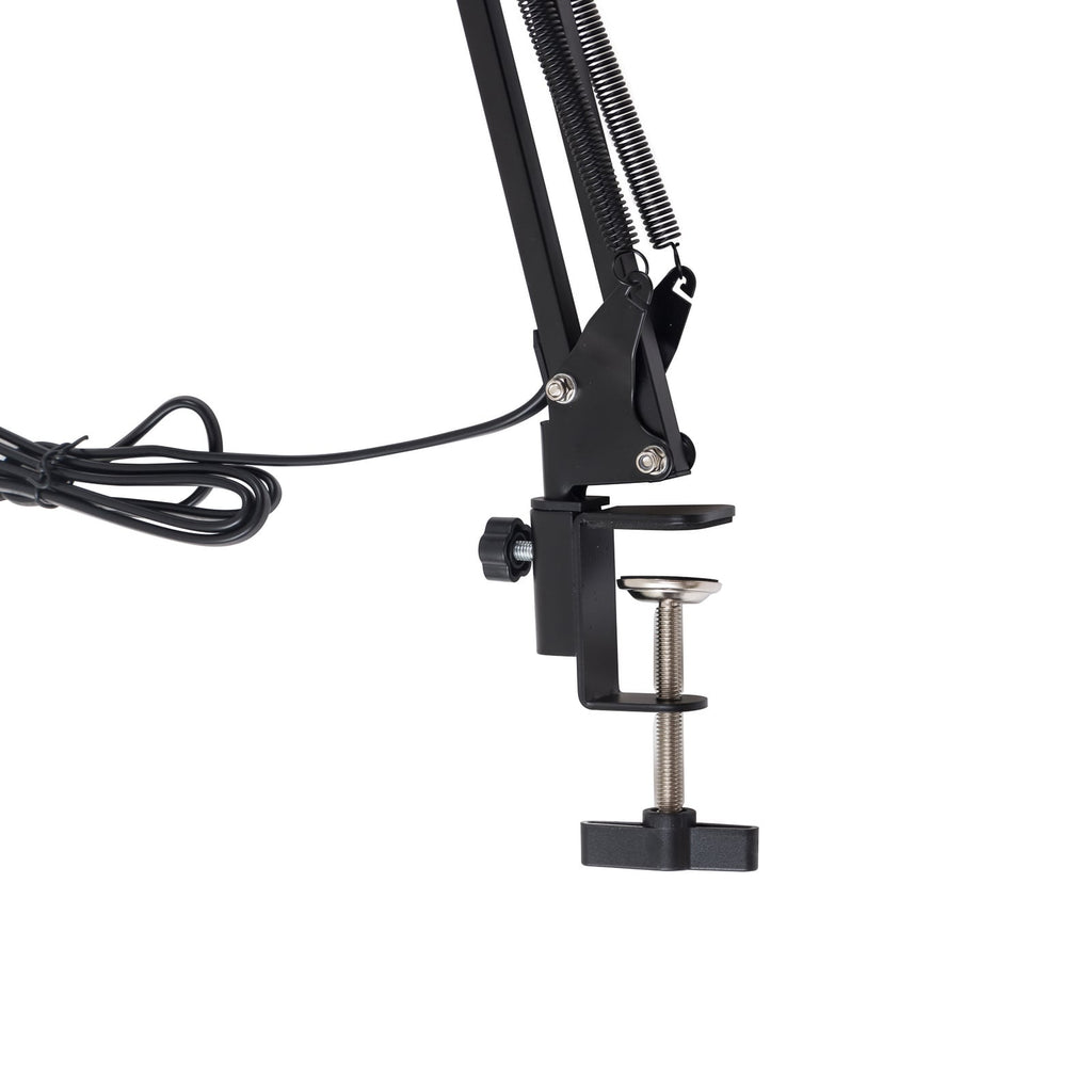 LED klemmelampe Undra dimbar svart metall 70 cm bryter på lampe