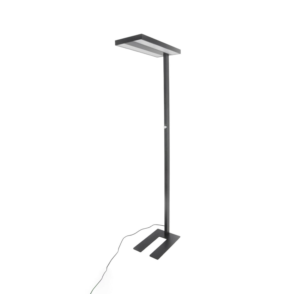 LED kontor-gulvlampe Logan Basic dimbar svart 60W bakside