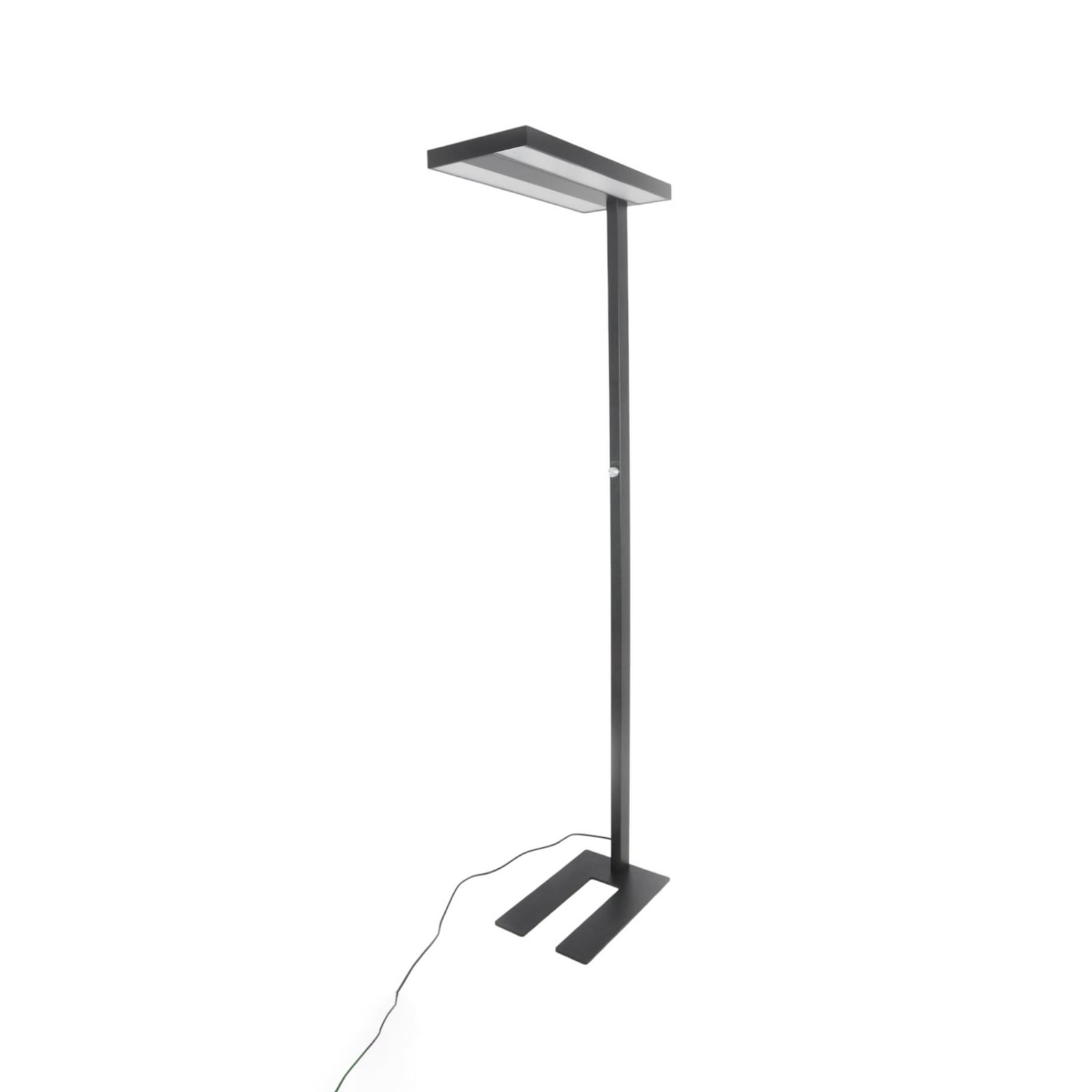LED kontor-gulvlampe Logan Basic dimbar svart 60W bakside