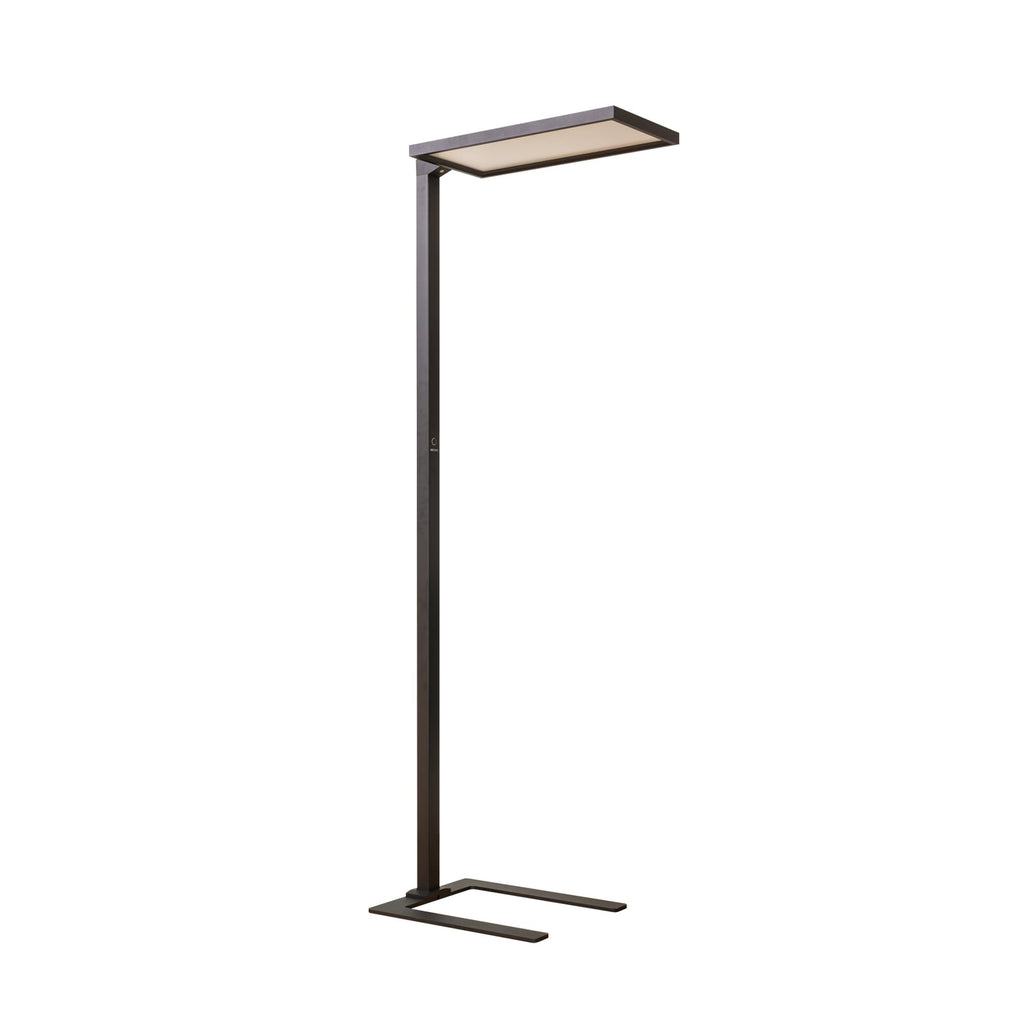 LED kontor-gulvlampe Nelus dimbar med sensor svart detalj av touchpanel