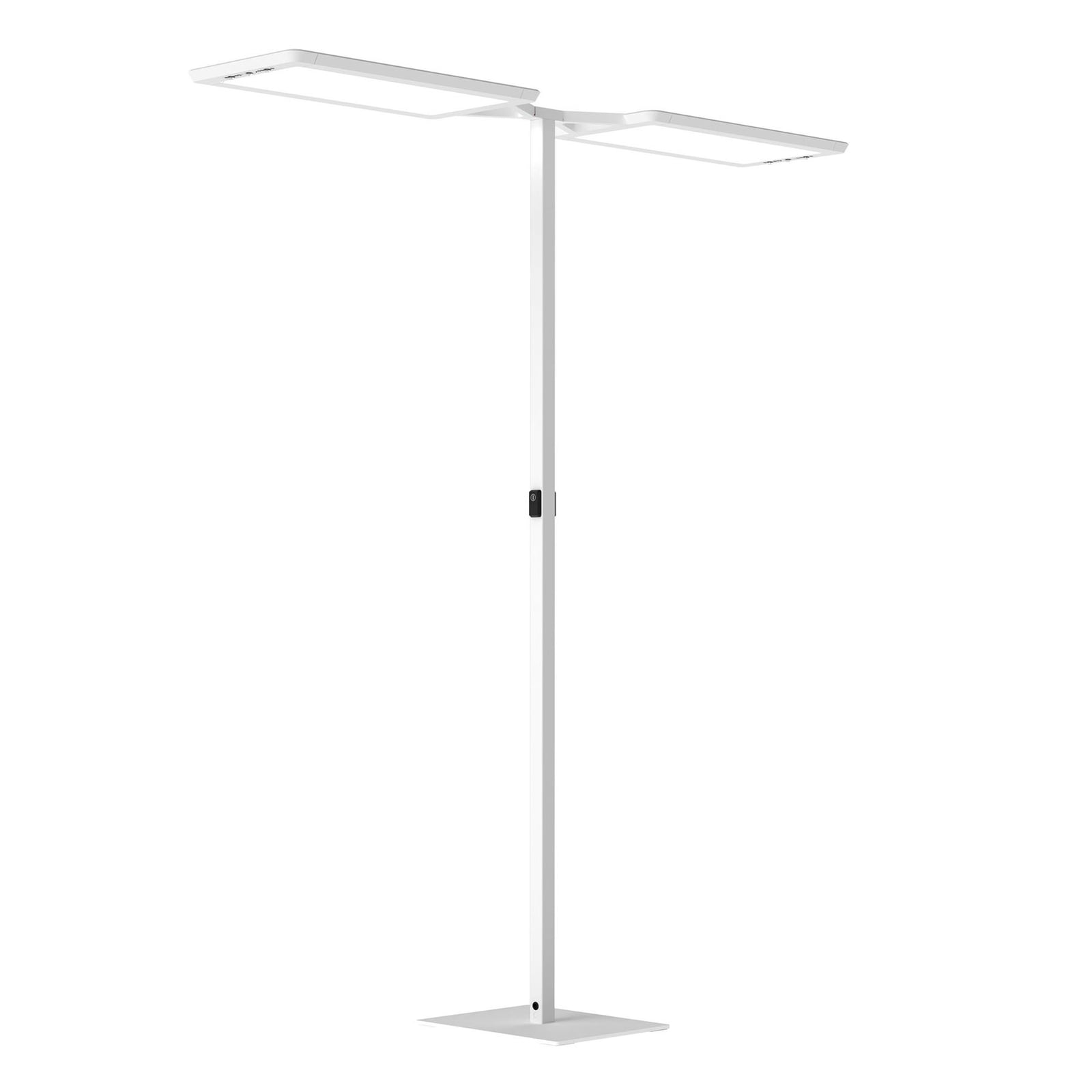 LED kontor-gulvlampe Yara.double Bluetooth dimbar hvit foran
