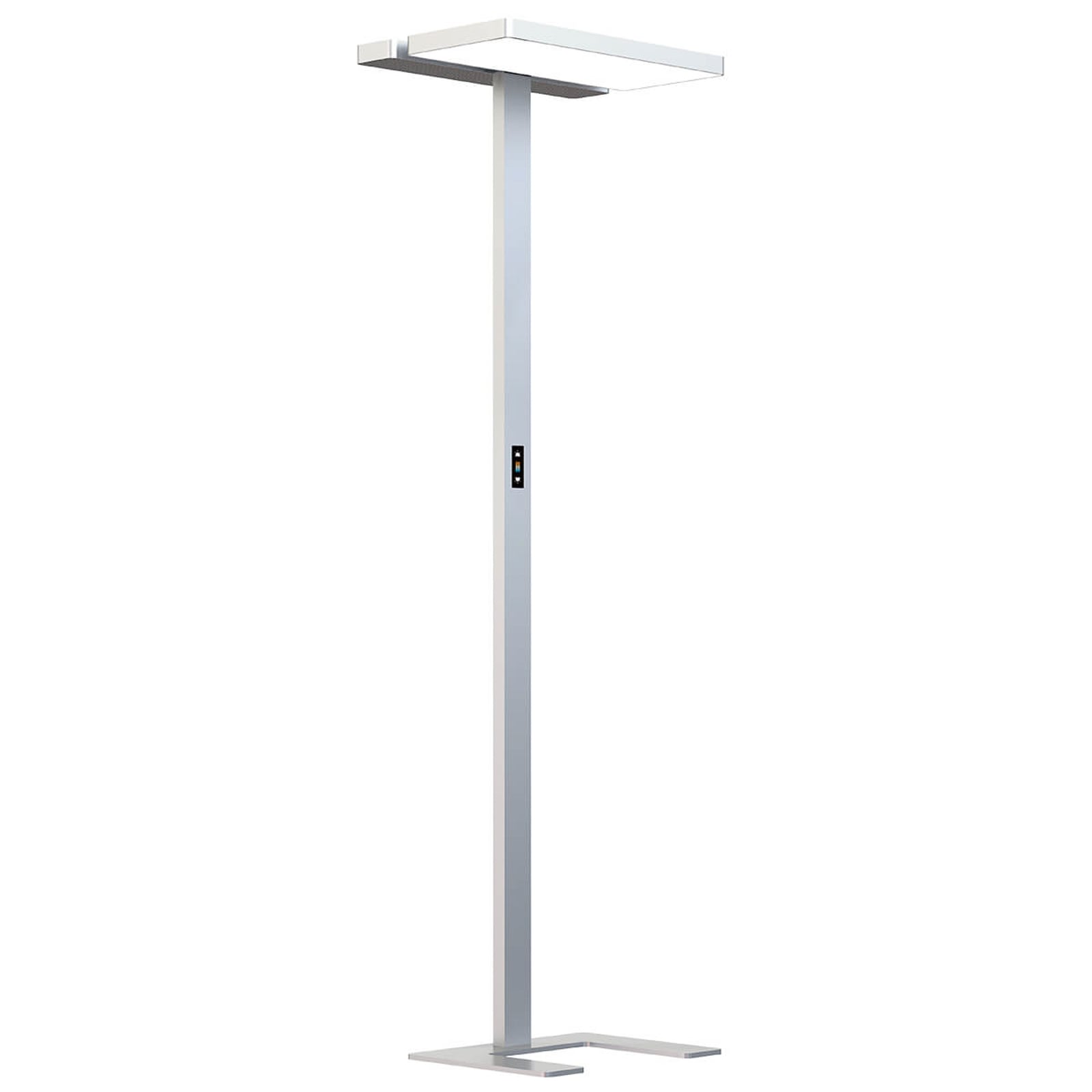 LED kontorgulvlampe Aila sølv dimbar CCT med sensor montert i kontor
