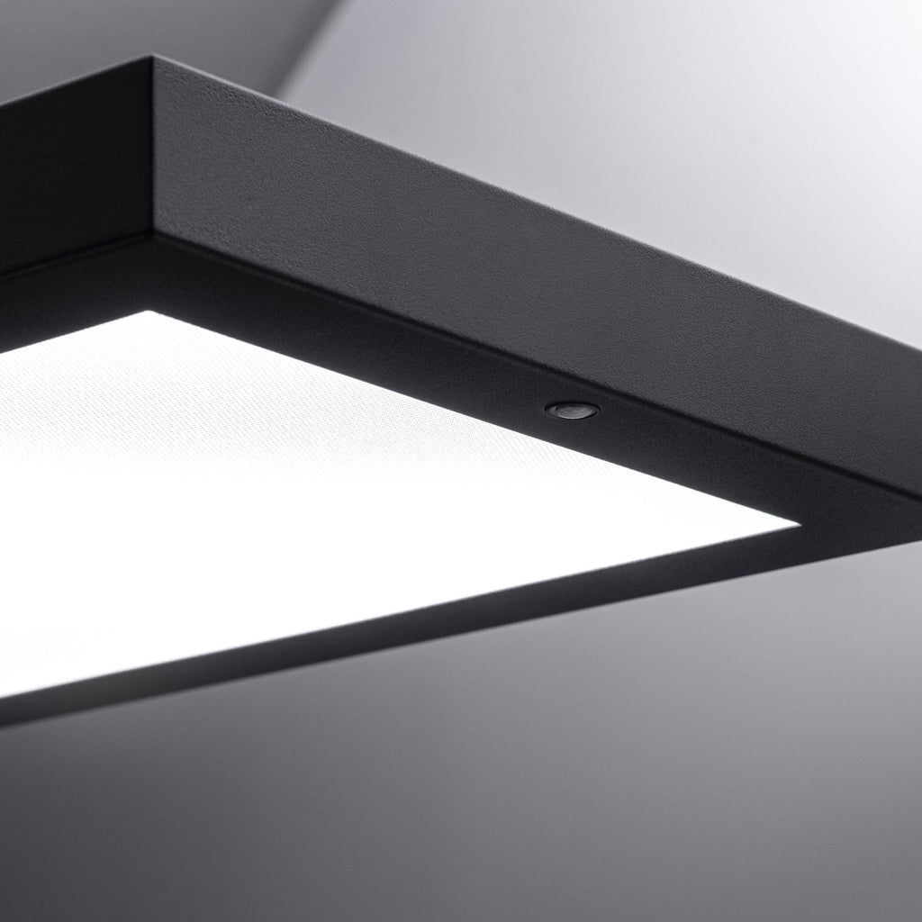 LED kontorgulvlampe Epuria SensControl dimbar svart 118W bakside